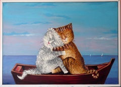 LOVE (boat) . original painting