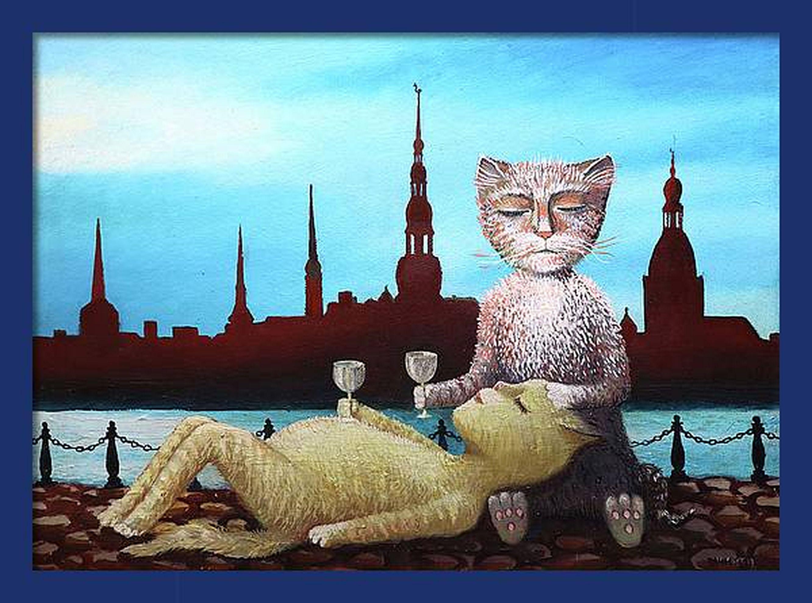 LIEBE in der STADT – Painting von RAKHMET REDZHEPOV (RAMZI)