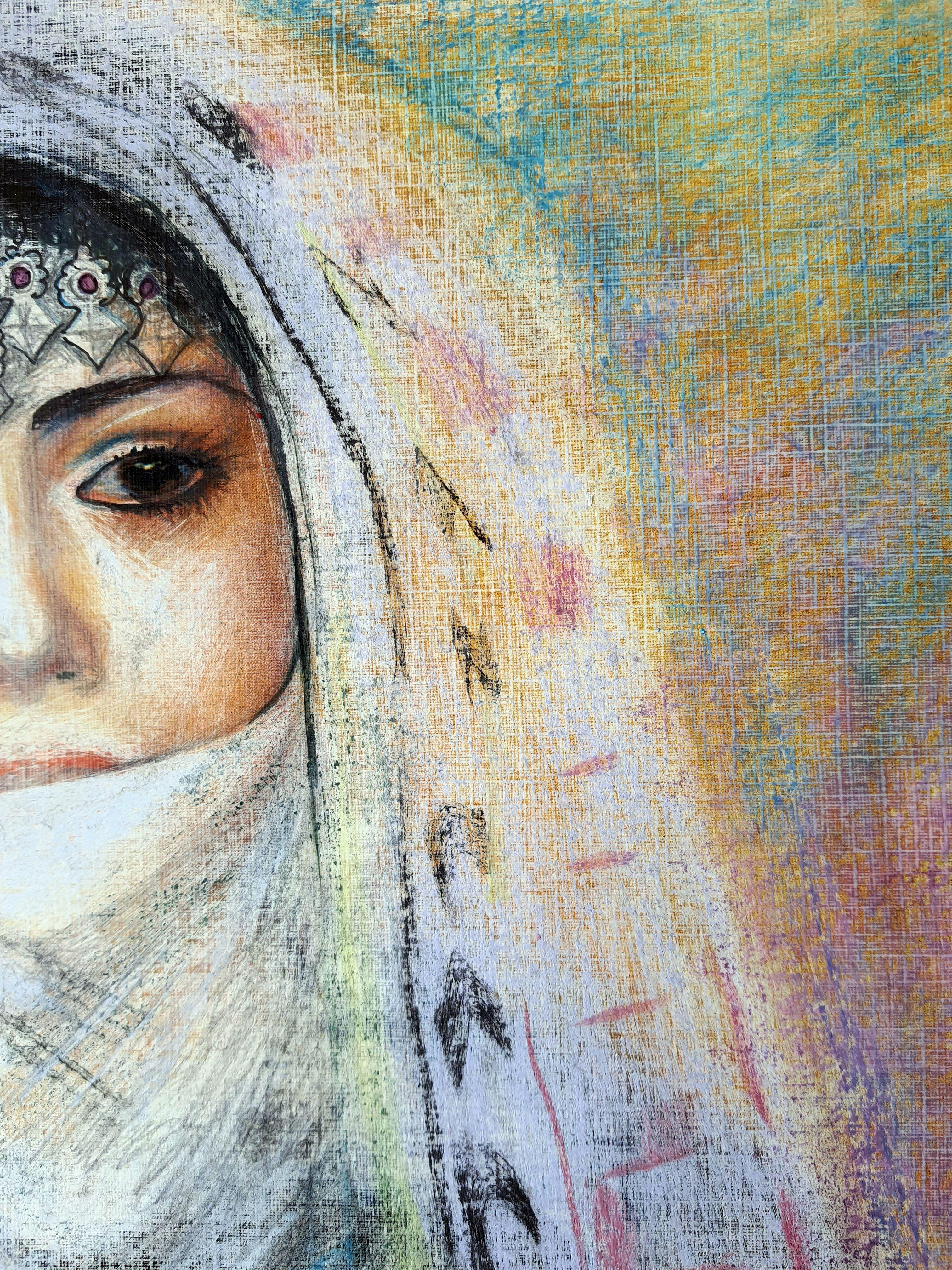 Lyra. dipinto originale - Figurative Painting Grigio di RAKHMET REDZHEPOV (RAMZI)