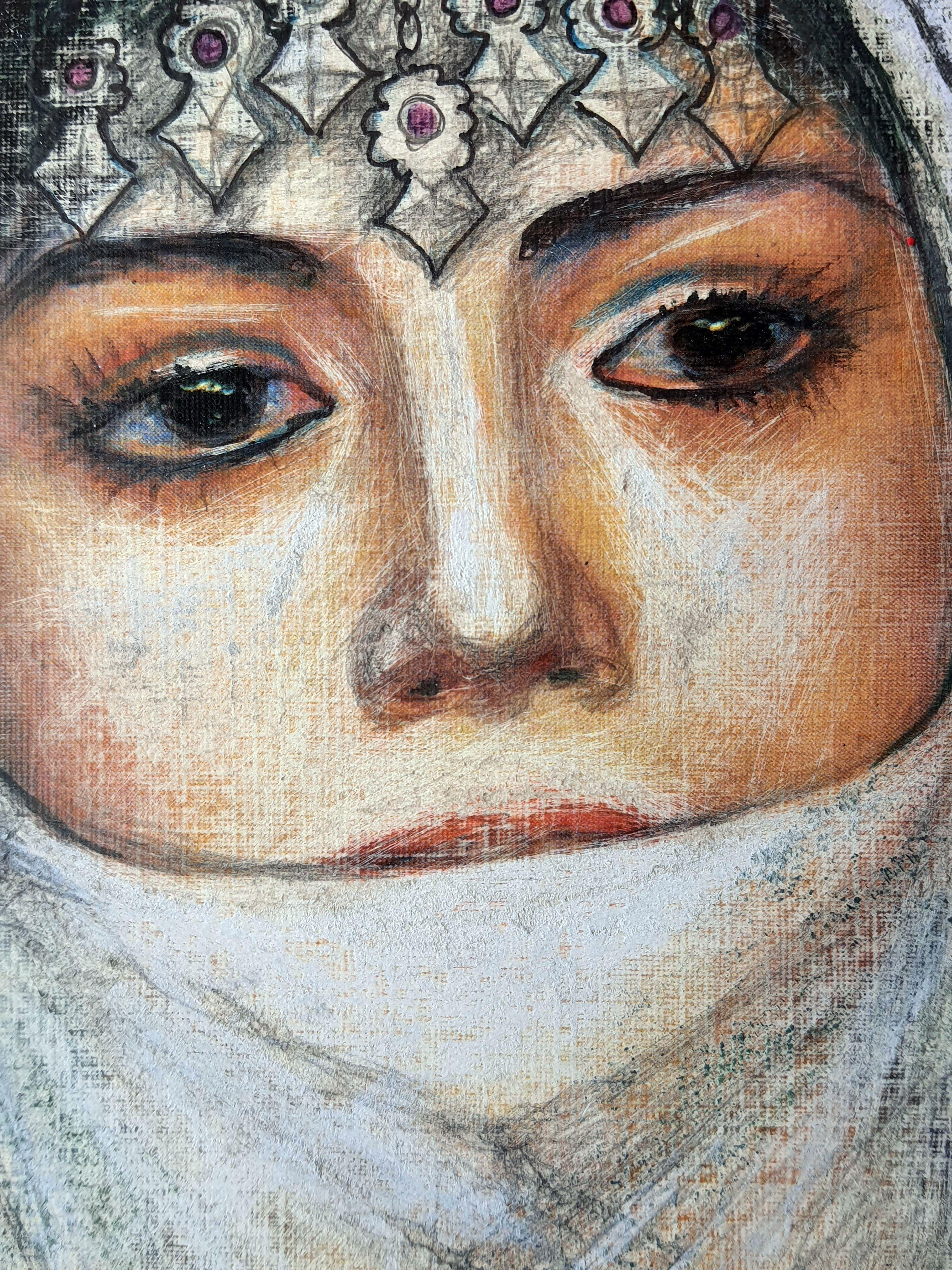 In questa opera d'arte ho intrecciato realismo e surrealismo con tratti espressionistici per dare vita a una narrazione profonda. Utilizzando le qualità tattili del pastello, della matita colorata e della grafite, ho realizzato un'opera che esplora