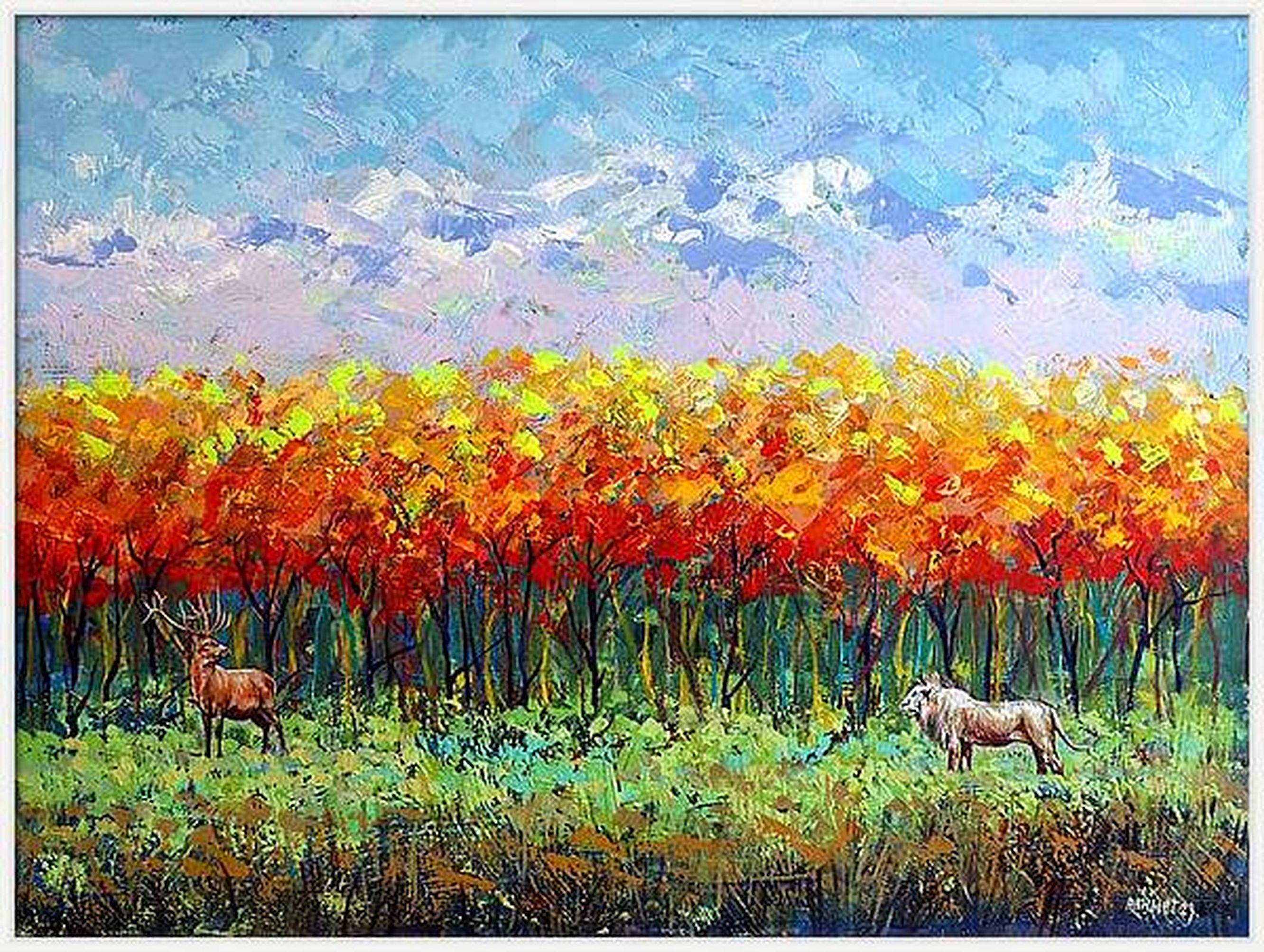 Meeting - Impressionist Painting by RAKHMET REDZHEPOV (RAMZI)