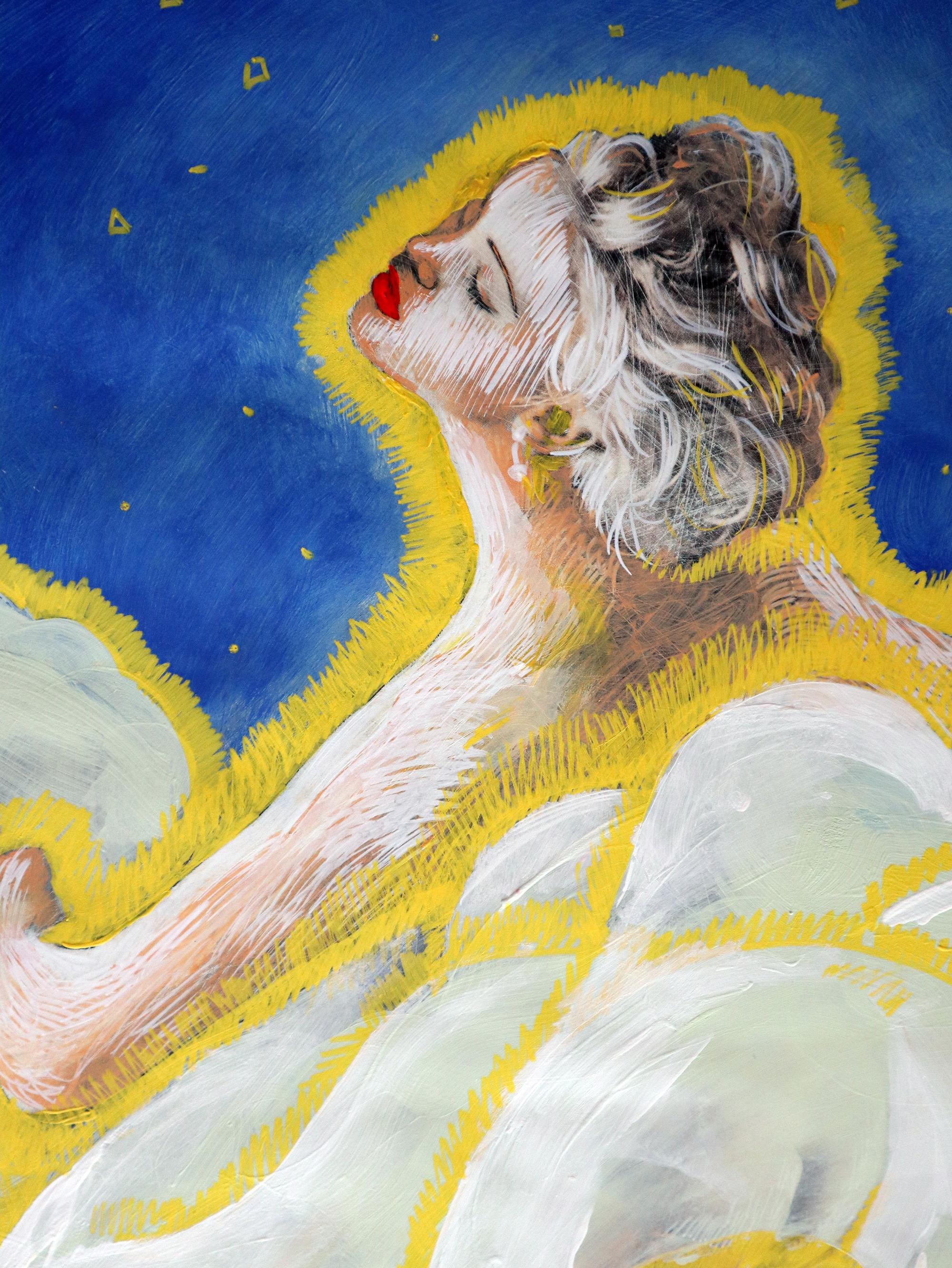 MERILIN MONROE ÜBER TOWN 2 – Painting von RAKHMET REDZHEPOV (RAMZI)
