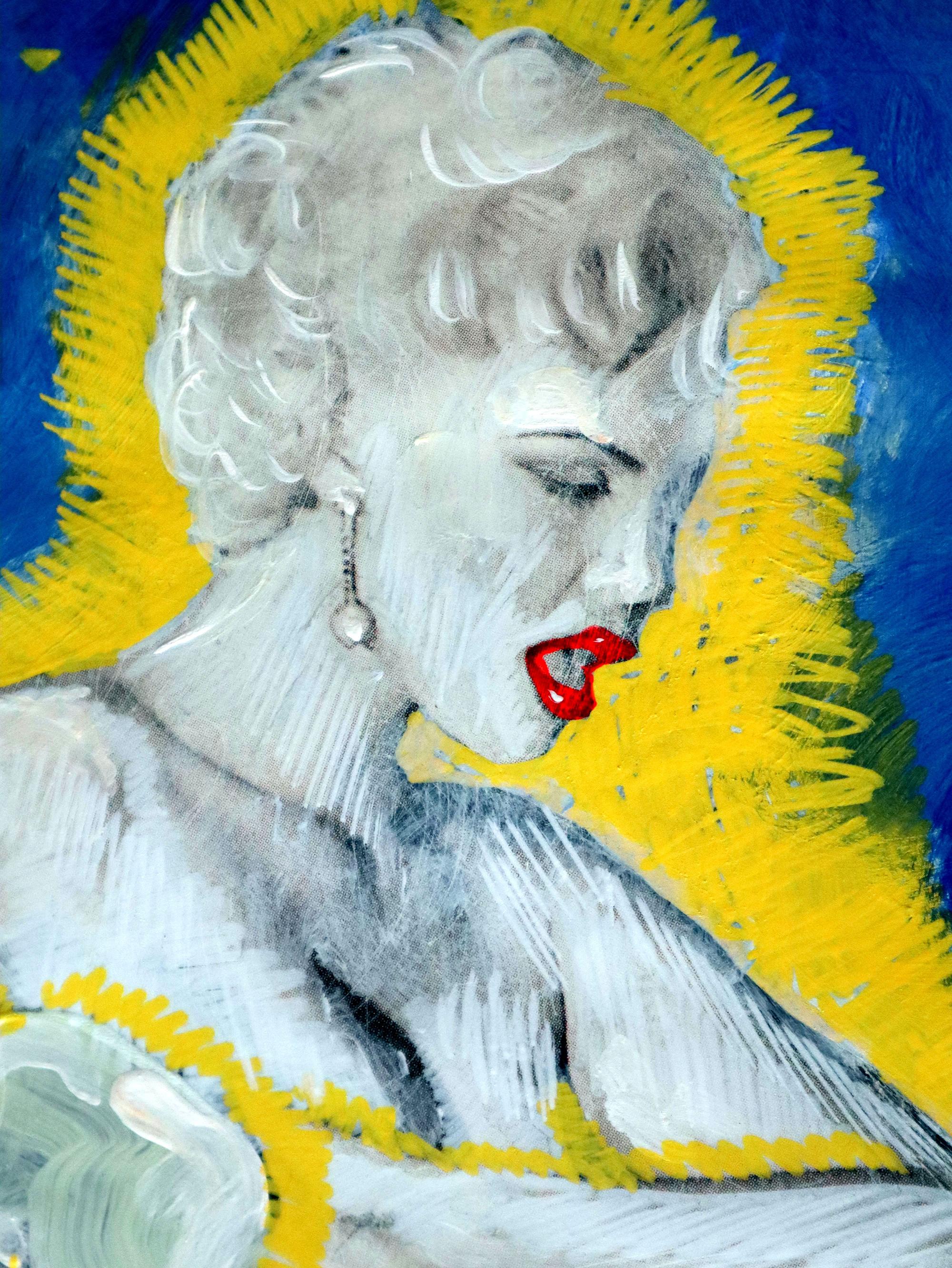 MERILIN MONROE OVER TOWNES - Painting di RAKHMET REDZHEPOV (RAMZI)