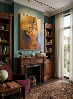 Midday Breath (Oriental Nudes Series) canvas, oil, acrylic 80x60