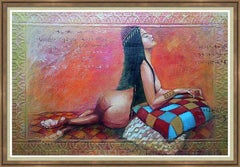 Mittagsmüdigkeit (Serie „Orientalische Akte“) Leinwand, Öl, Acryl, 60 × 90