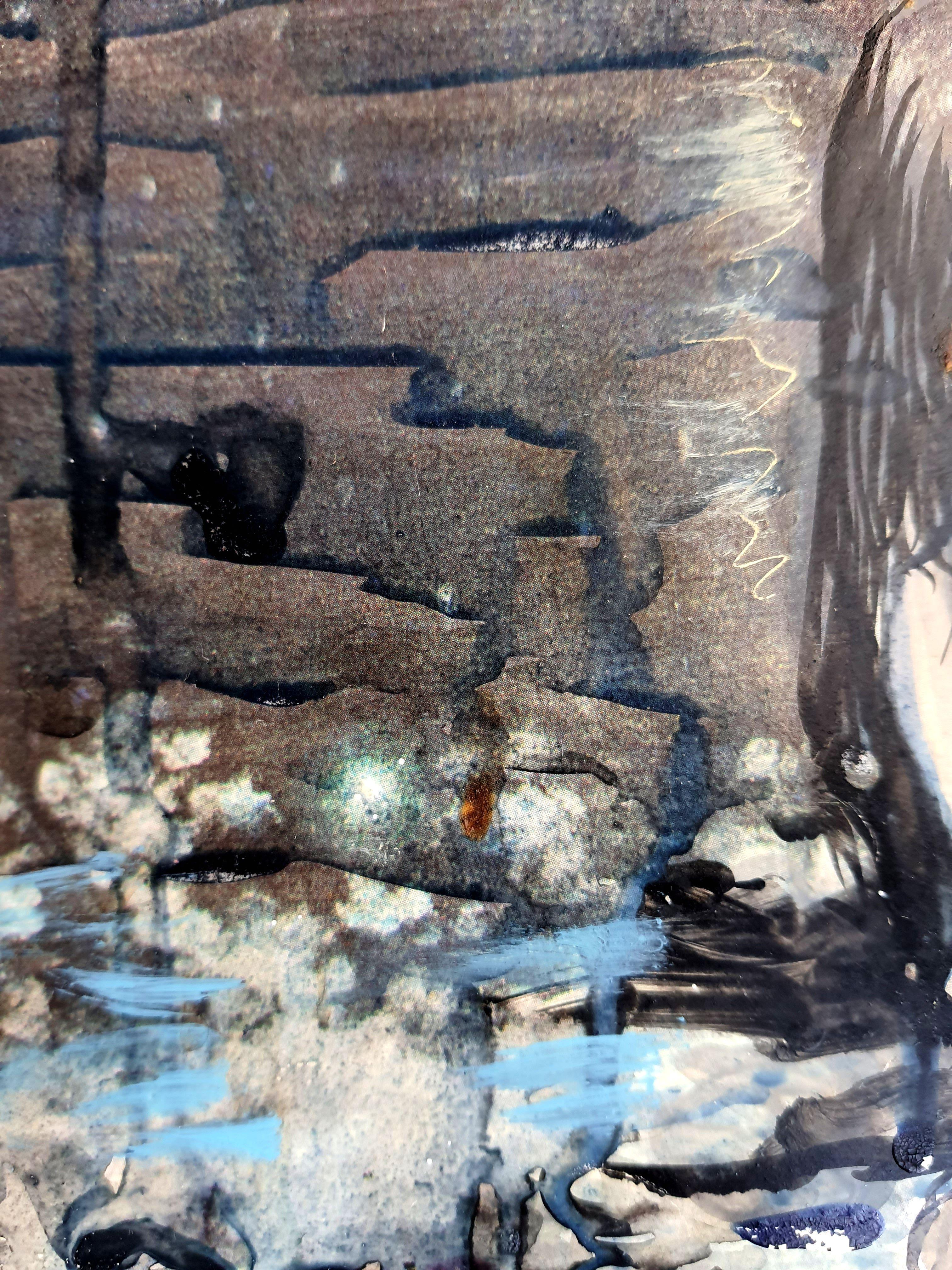 In diesem Gemälde habe ich meine Gefühle in jeden Pinselstrich einfließen lassen und die eindringliche Schönheit einer mondhellen Nacht eingefangen. Mit einer Mischung aus Acryl, Aquarell und Tusche habe ich mich dem Expressionismus und