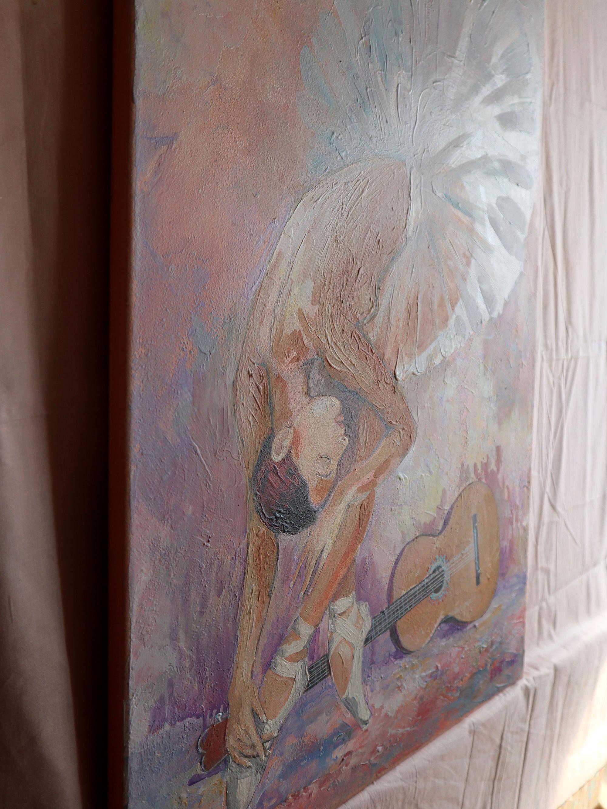 Musica dei sensi (Ballerina 2) - Painting Espressionista di RAKHMET REDZHEPOV (RAMZI)