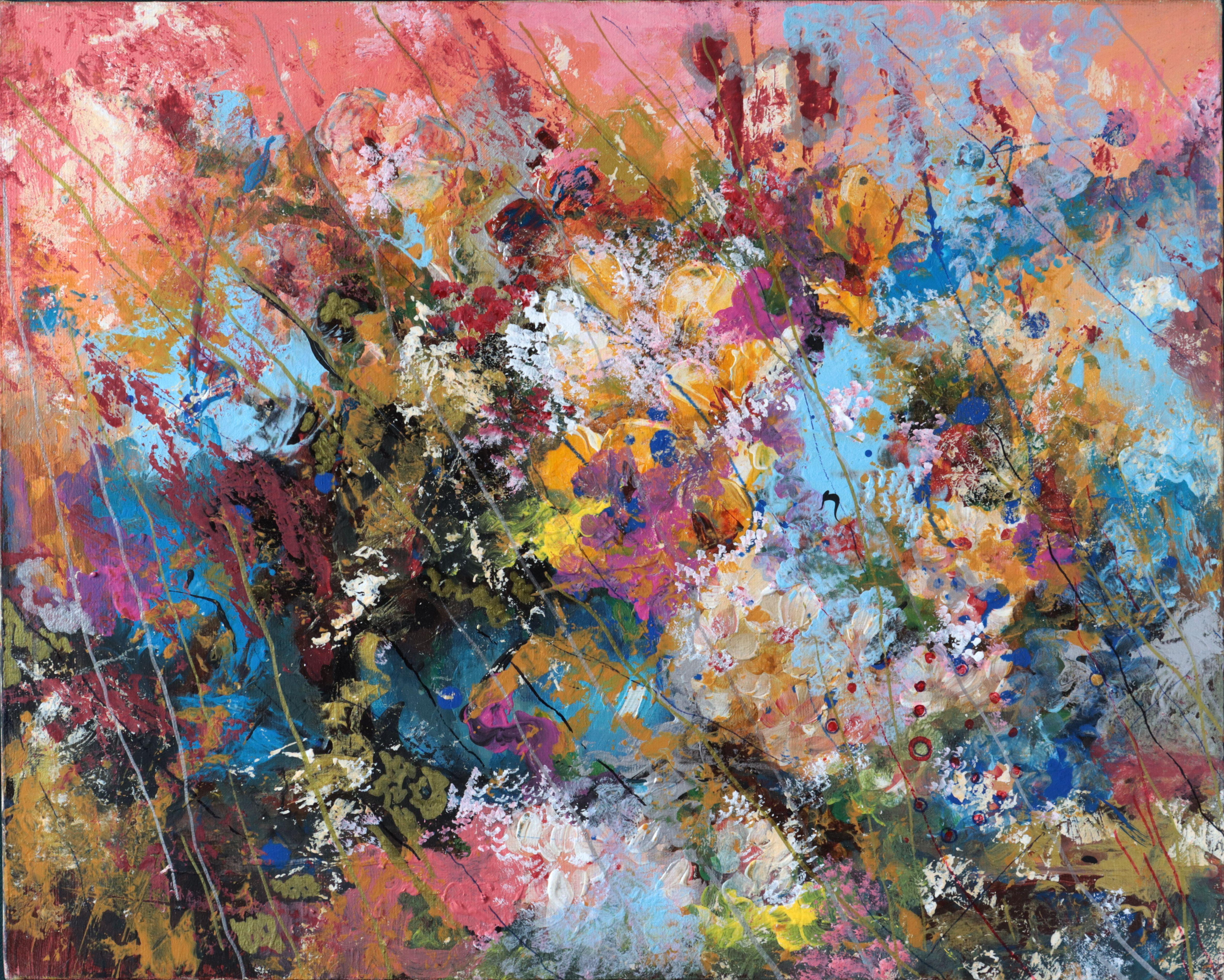 Meine Blumen (Impressionismus), Painting, von RAKHMET REDZHEPOV (RAMZI)