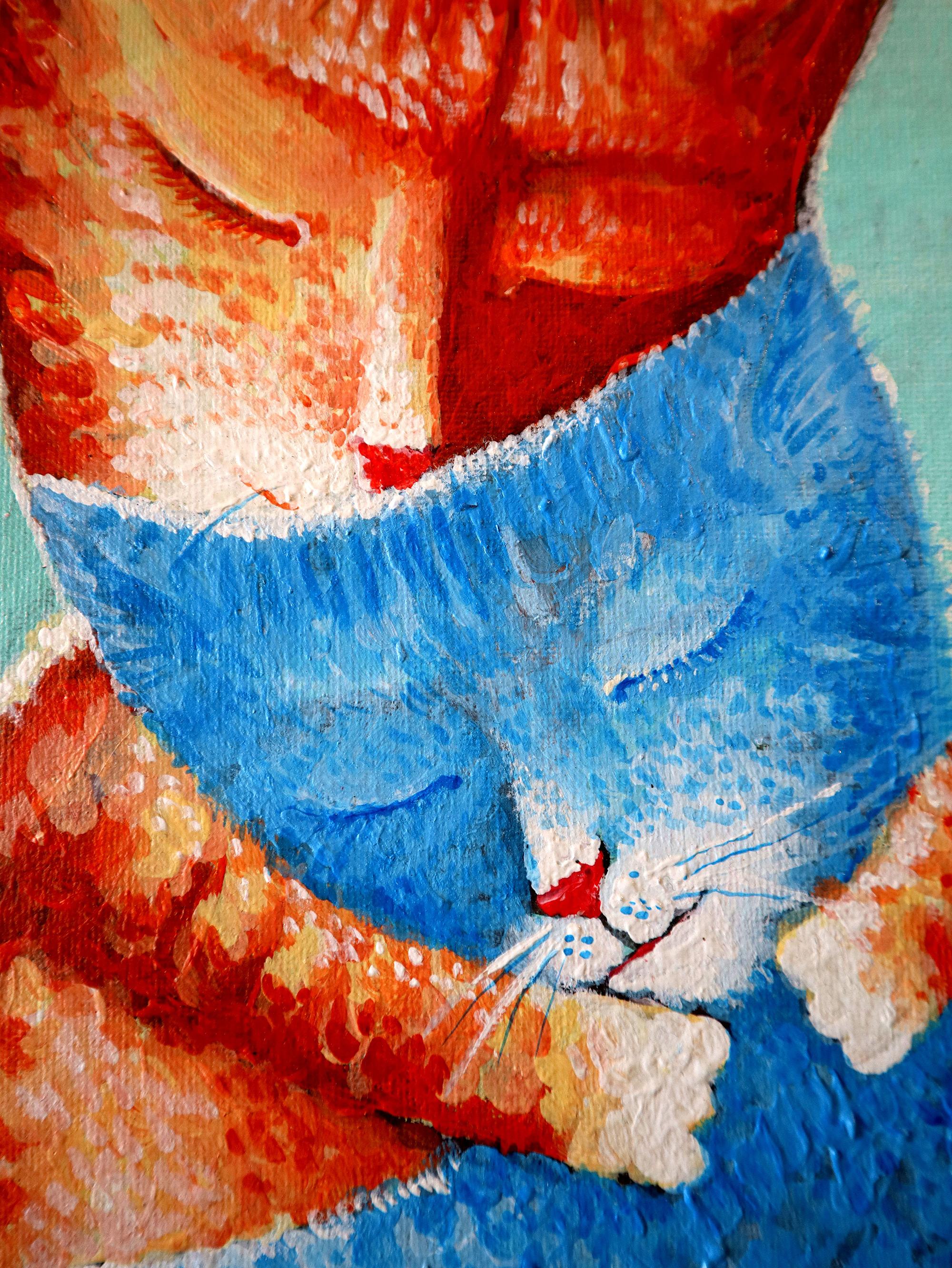Meine Liebe (Expressionismus), Painting, von RAKHMET REDZHEPOV (RAMZI)