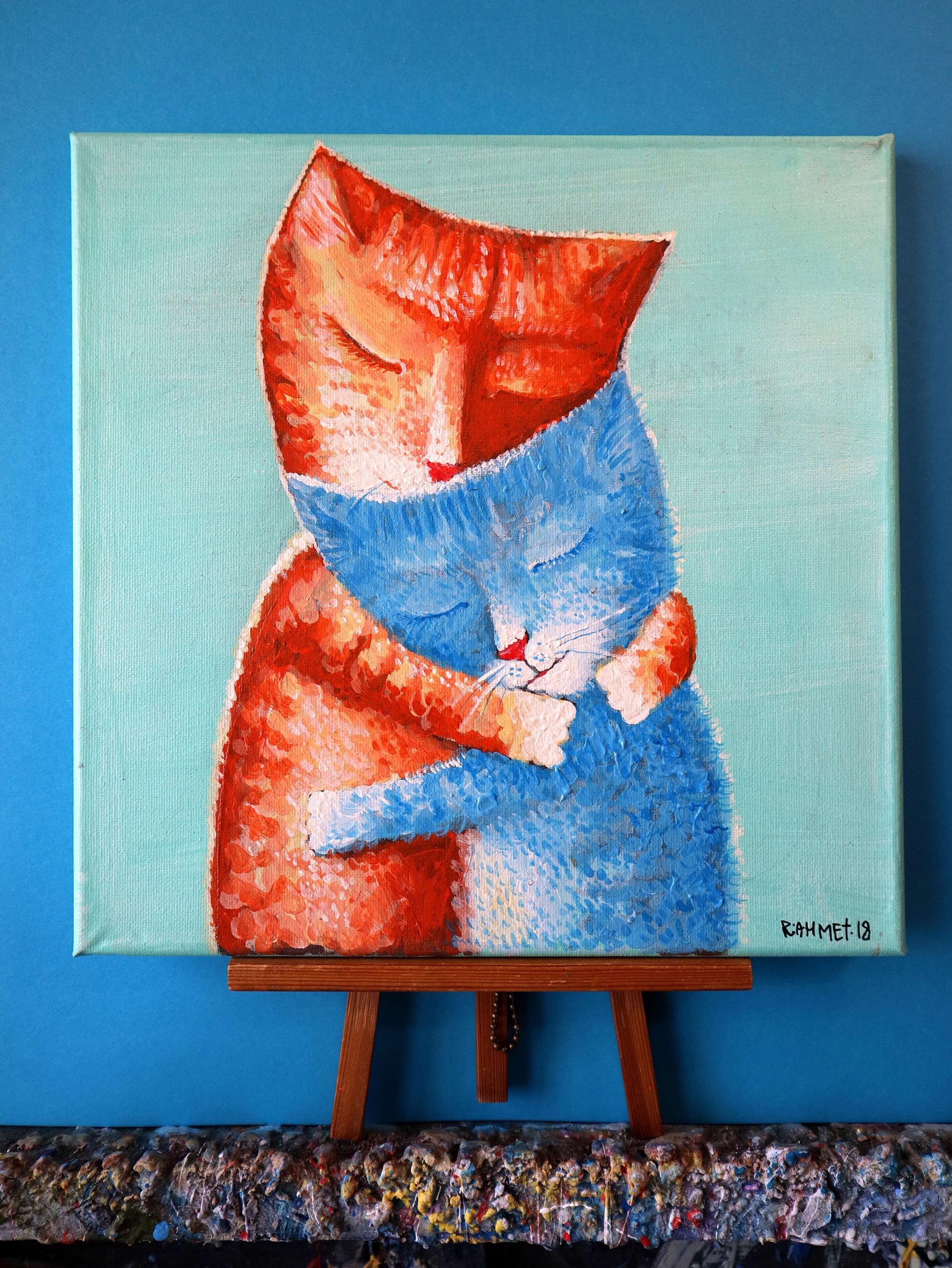 Meine Liebe (Grau), Animal Painting, von RAKHMET REDZHEPOV (RAMZI)