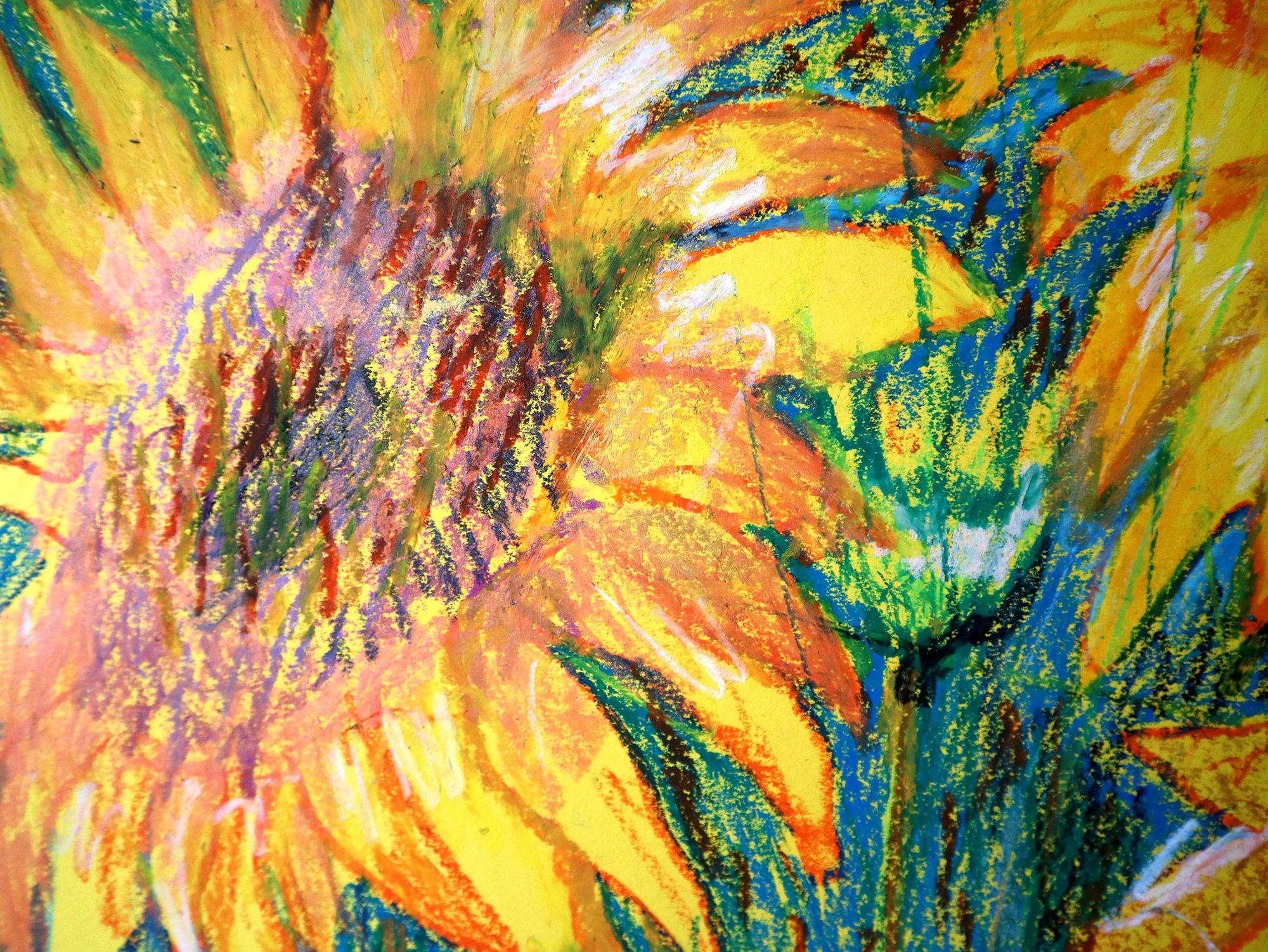 MIS GIRASOLES - Painting Expresionista de RAKHMET REDZHEPOV (RAMZI)