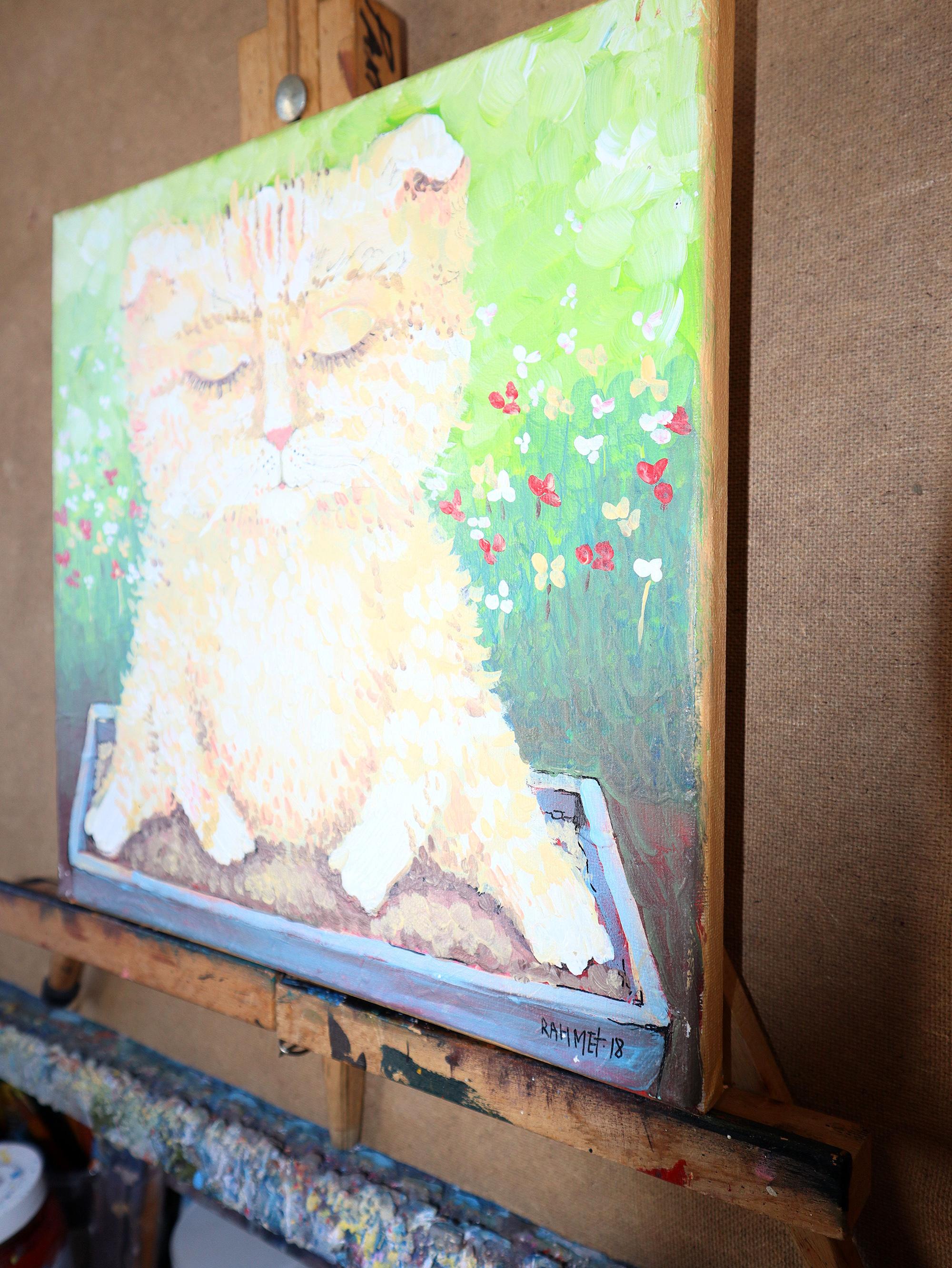 NIRVANA - Beige Animal Painting par RAKHMET REDZHEPOV (RAMZI)