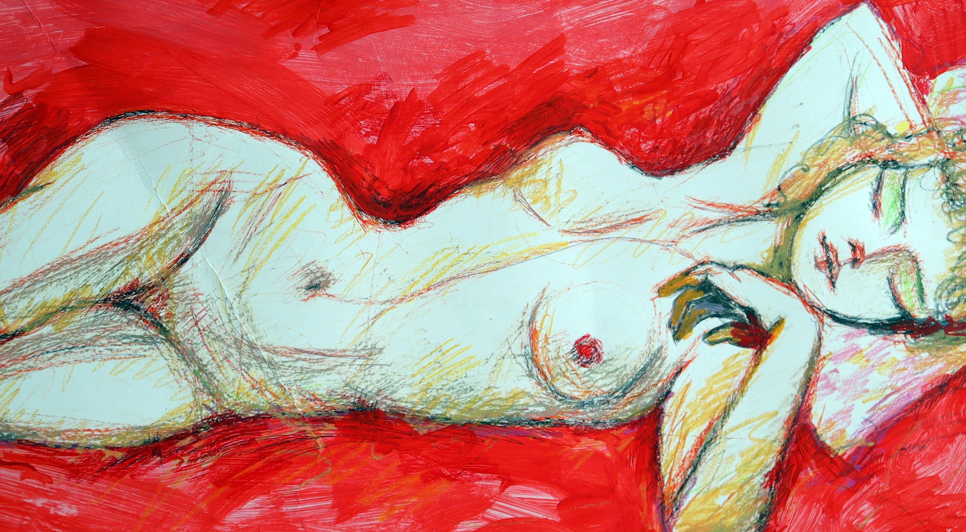 Auf Rot – Painting von RAKHMET REDZHEPOV (RAMZI)