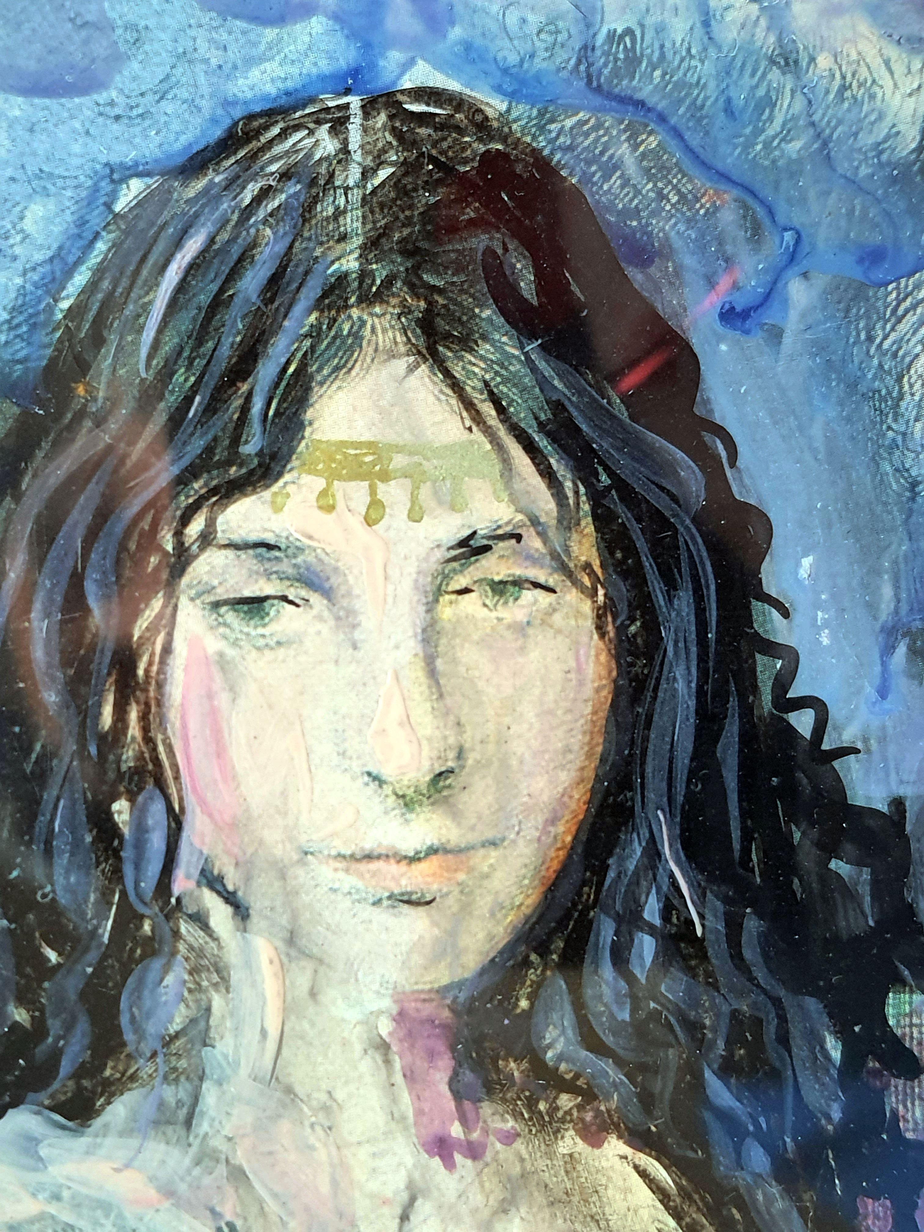 Sur le canapé - Painting de RAKHMET REDZHEPOV (RAMZI)