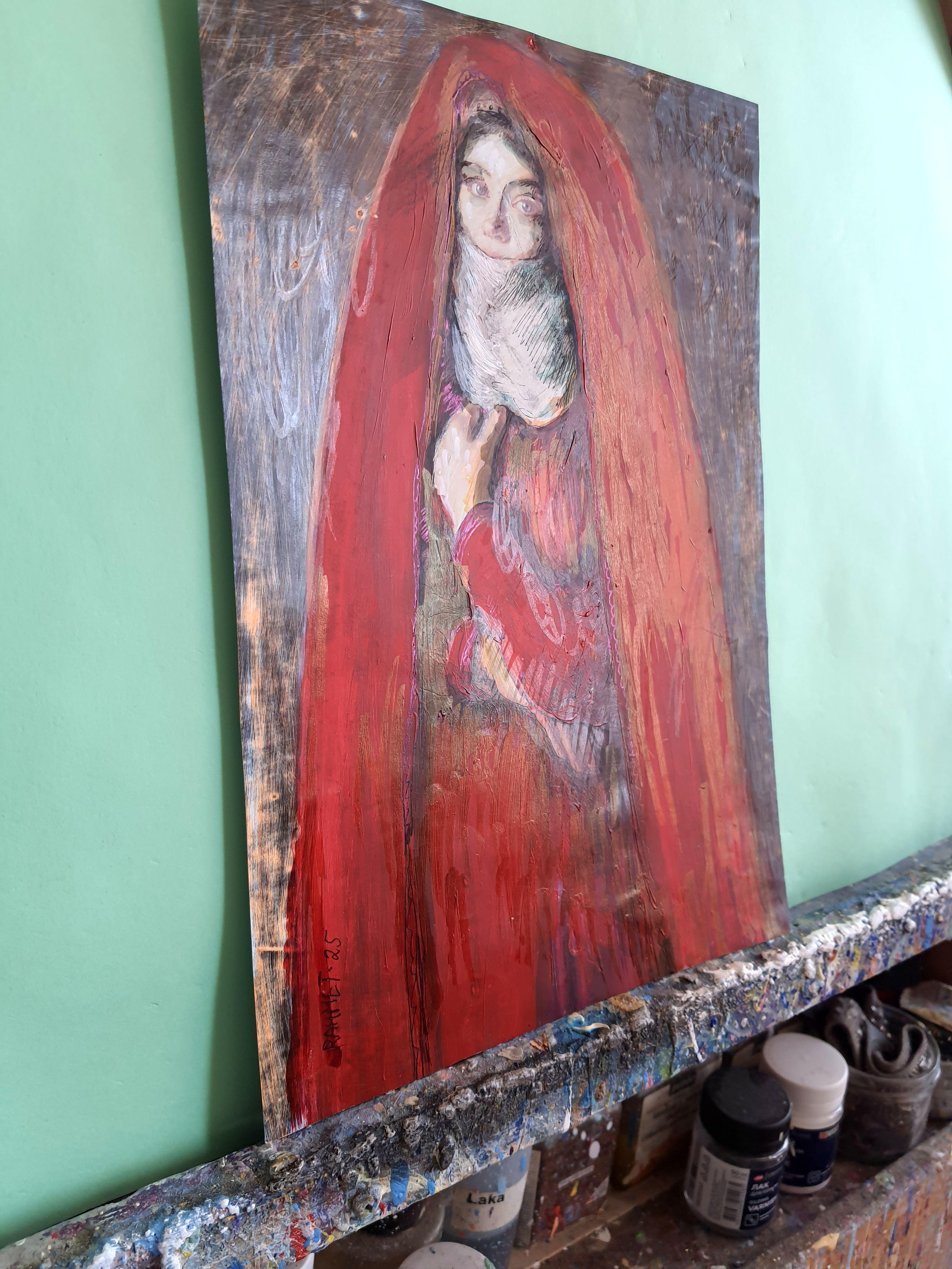 Orientalische Motive 11 (Rot), Interior Painting, von RAKHMET REDZHEPOV (RAMZI)