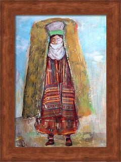 Motivi orientali 13: acrilico e acquerello espressionista, 47x33,5 cm