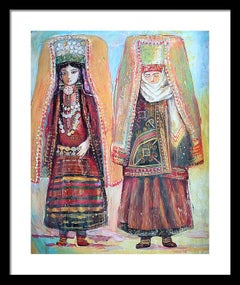 Oriental Motives 14: Expressionist Acrylic & Watercolor, 50x40cm