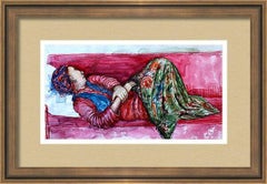 Oriental Motives 15 (Mother) watercolor 15x28 cm