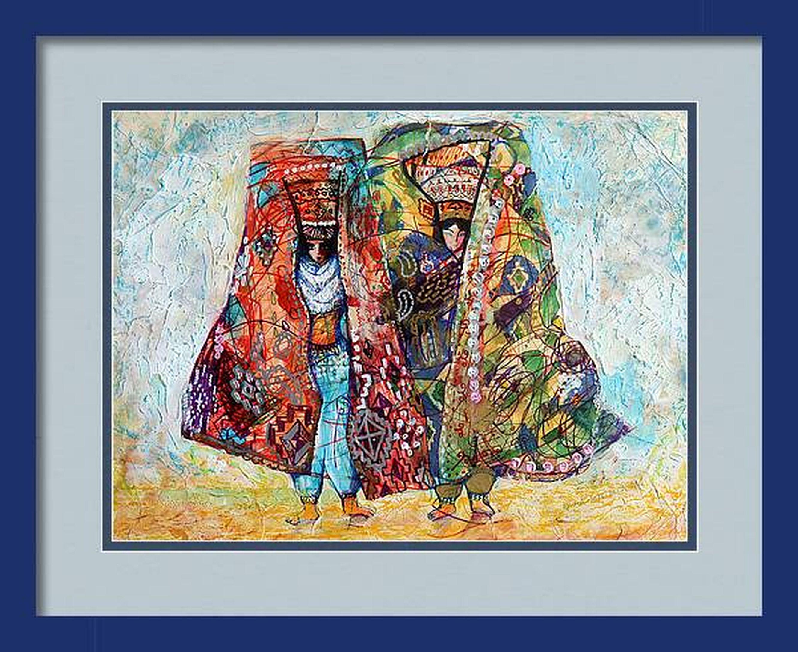 Orientalische Motive 2 (Beige), Interior Painting, von RAKHMET REDZHEPOV (RAMZI)