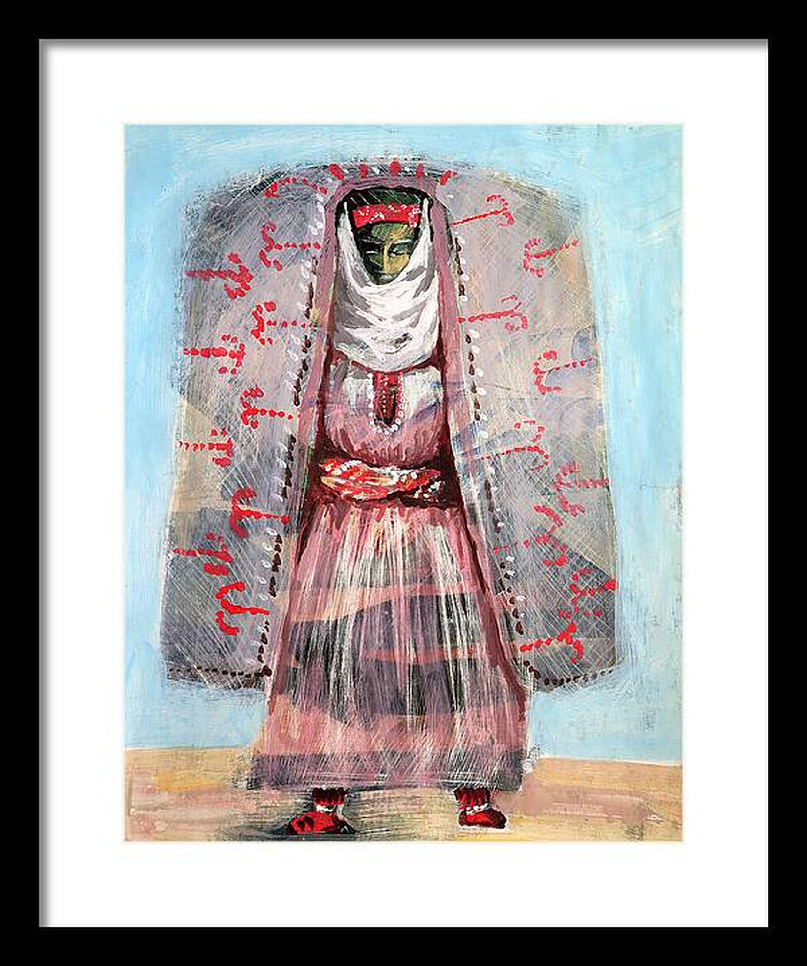 Orientalische Motive 4 (Blau), Interior Painting, von RAKHMET REDZHEPOV (RAMZI)