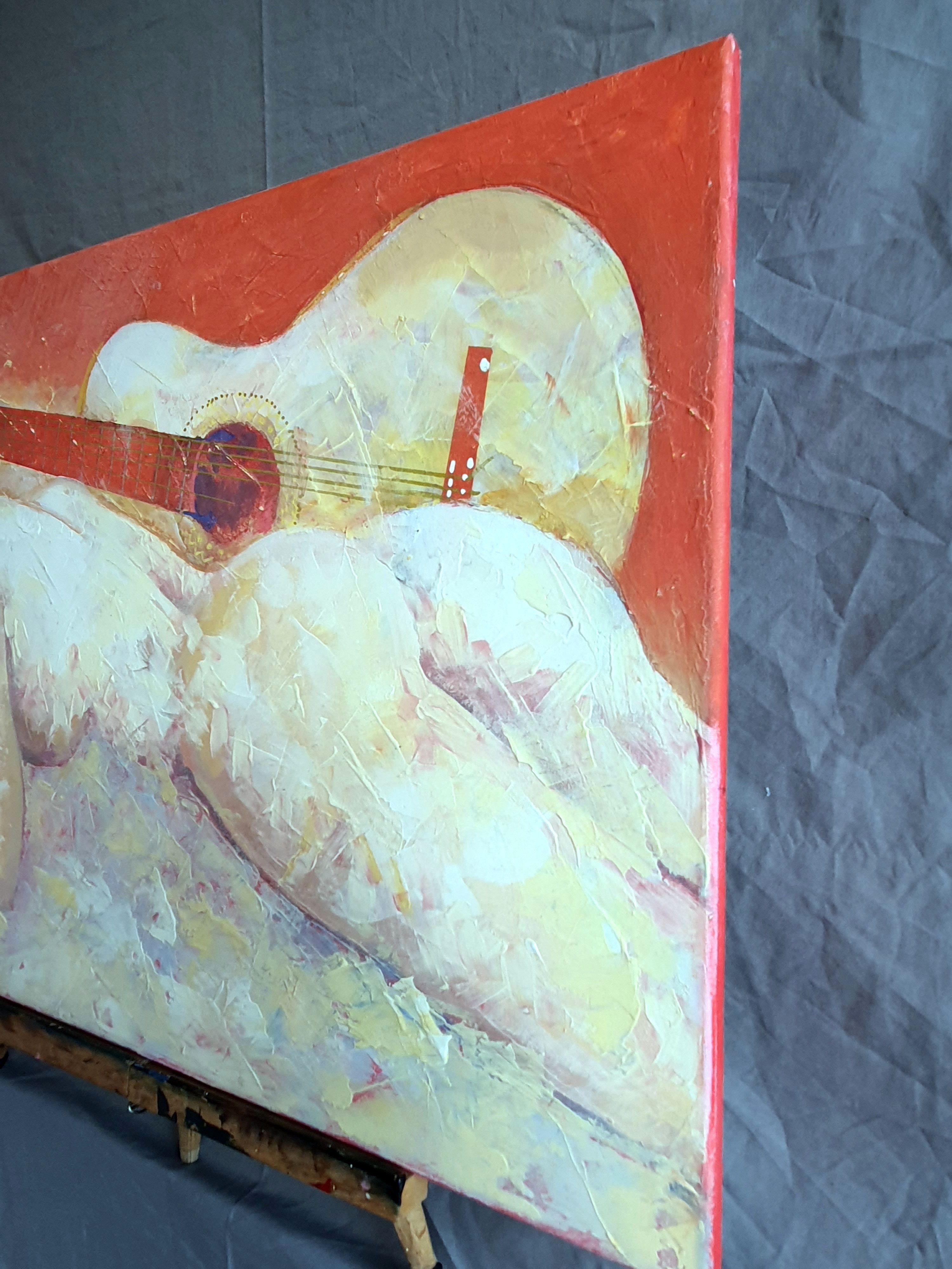 PASSION - Brown Nude Painting by RAKHMET REDZHEPOV (RAMZI)