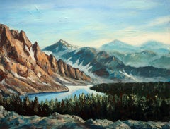 «Peak of Silence»: (Serie SPACES) Lienzo, óleo, acrílico, 60 x 120 cm