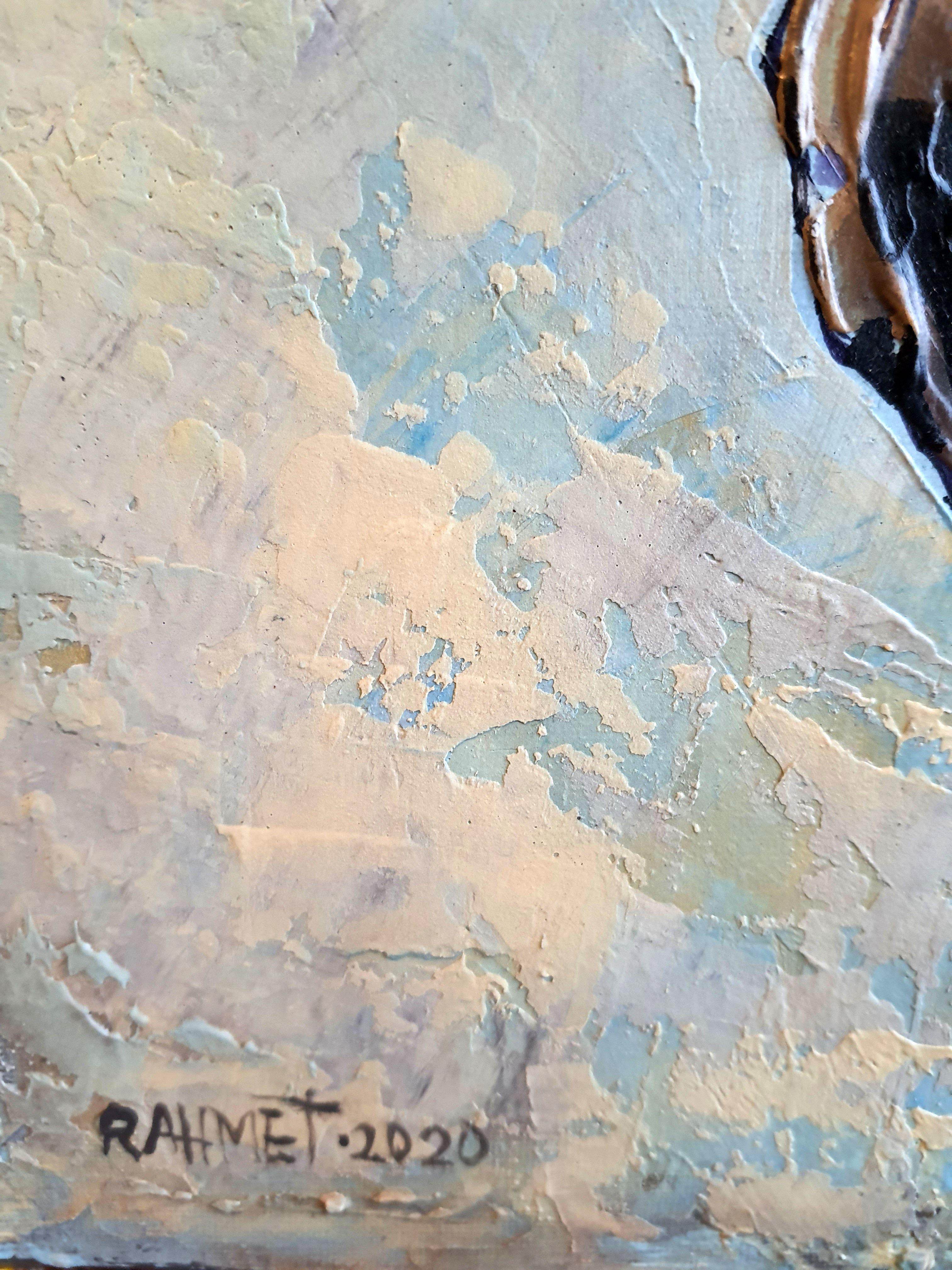 Pittura originale di Pensive. in vendita 5