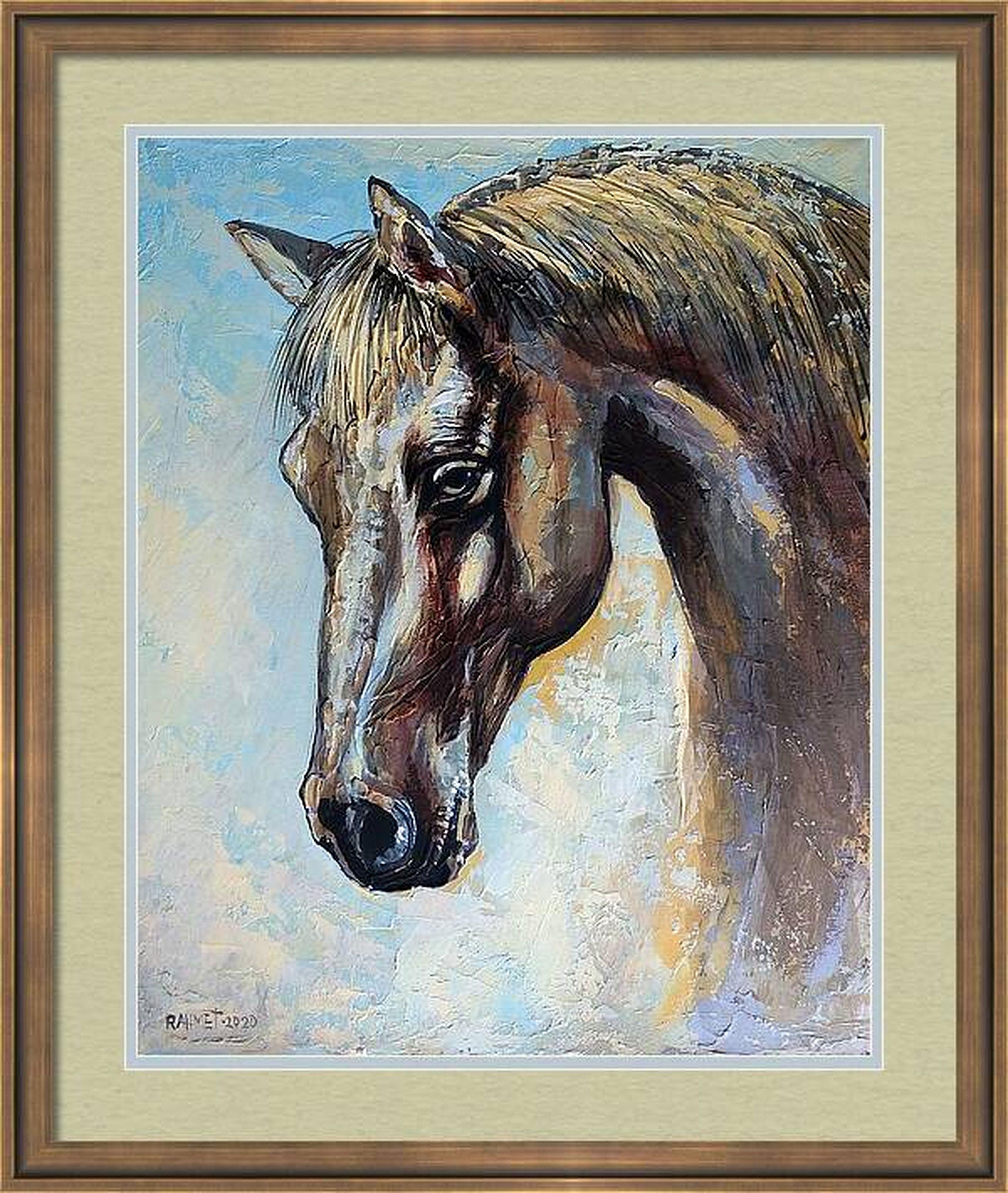 Pittura originale di Pensive. in vendita 10