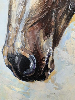 Pensive. pintura original