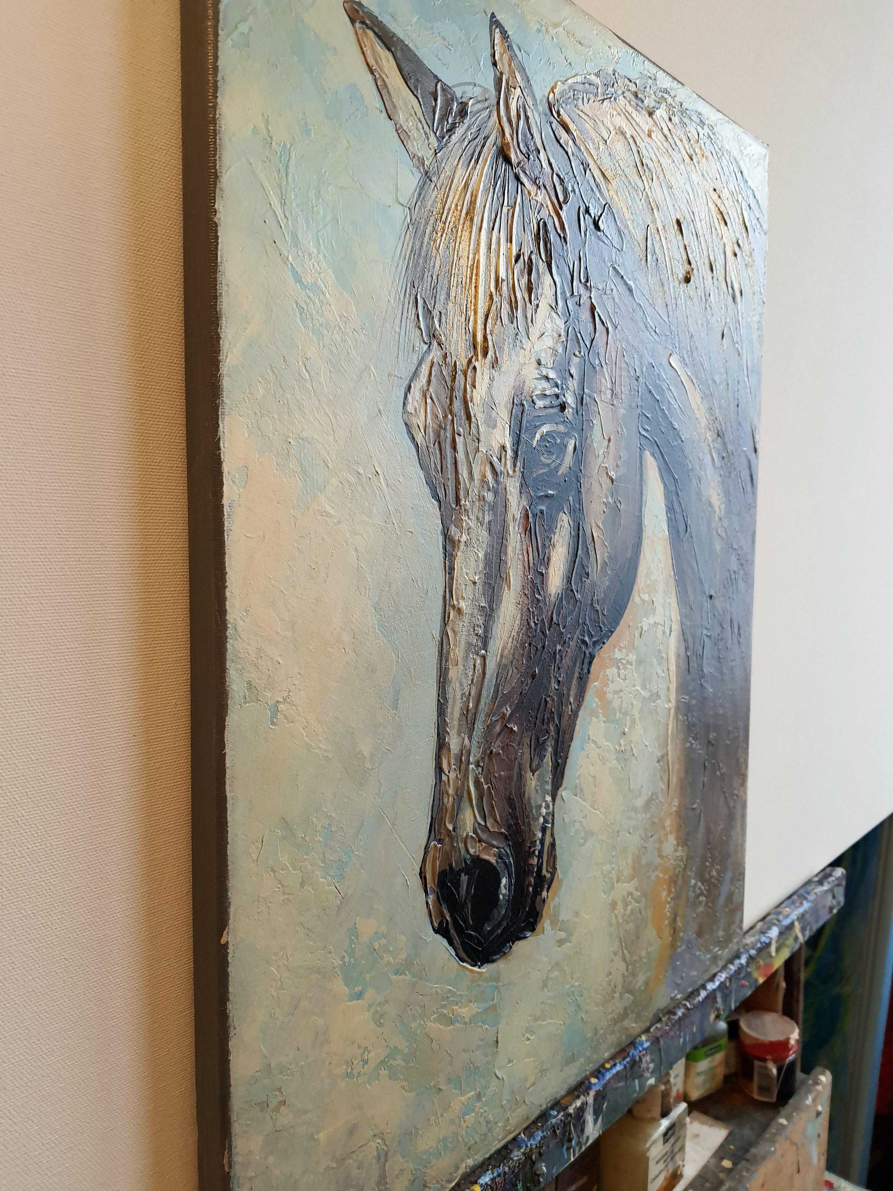 Pittura originale di Pensive. in vendita 1