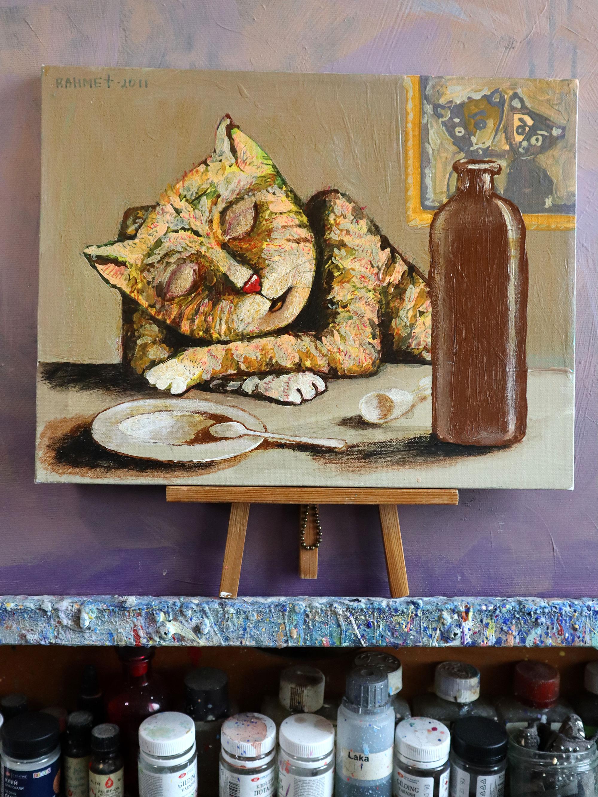 Filosofo - Painting Espressionista di RAKHMET REDZHEPOV (RAMZI)
