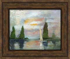 Pond : Landscape Painting in Acrylic and Oil, Impressionist Style