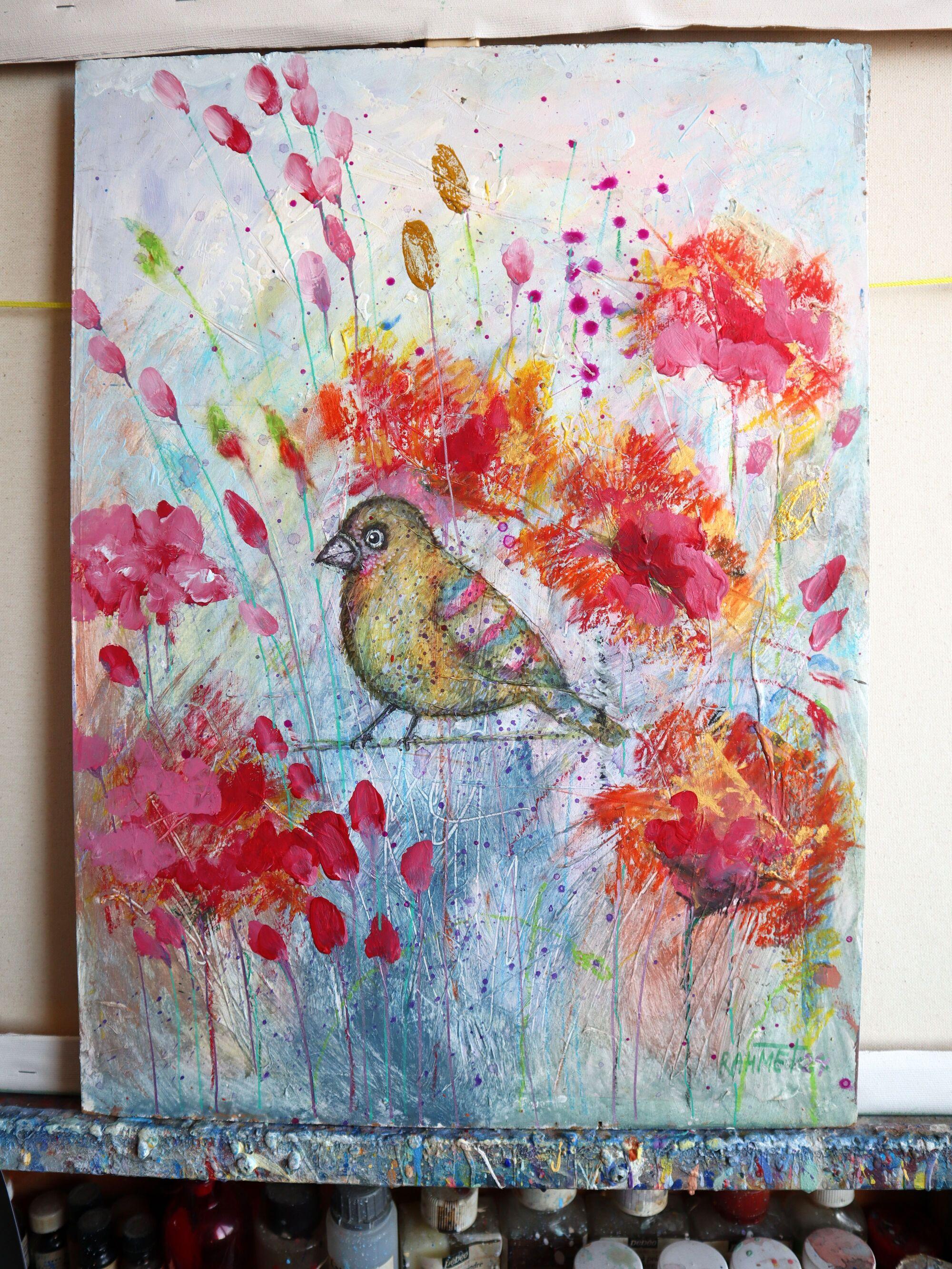 Mohnblumen 4 (Impressionismus), Painting, von RAKHMET REDZHEPOV (RAMZI)