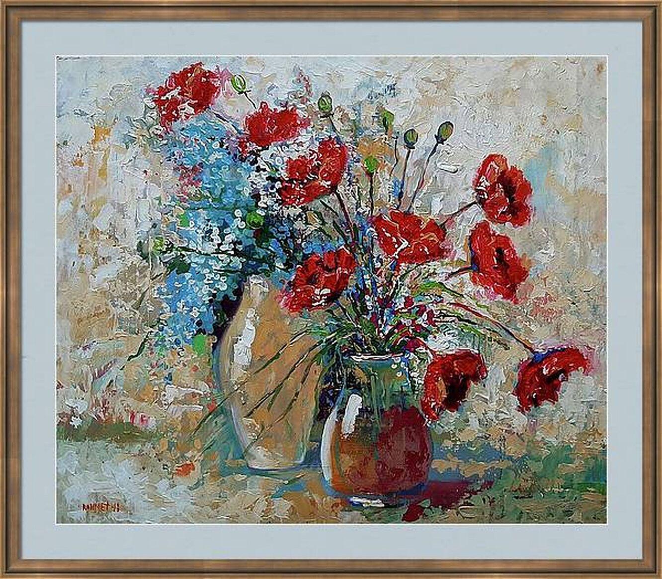  Poppies and Two Jugs For Sale 7