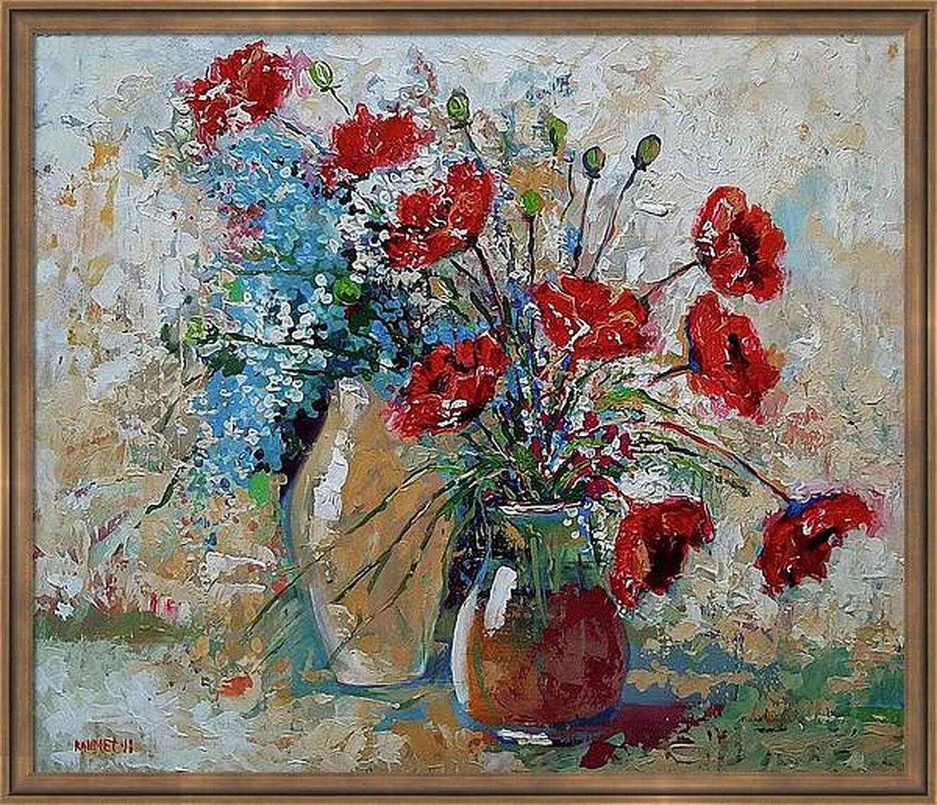  Poppies and Two Jugs For Sale 8