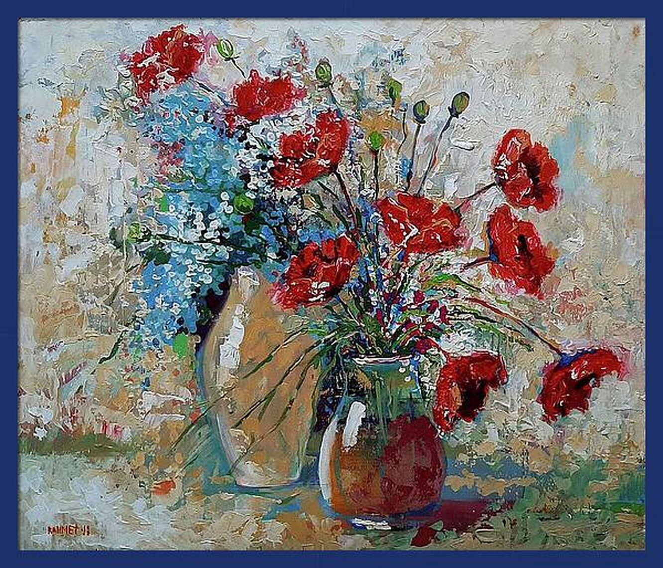  Poppies and Two Jugs For Sale 10