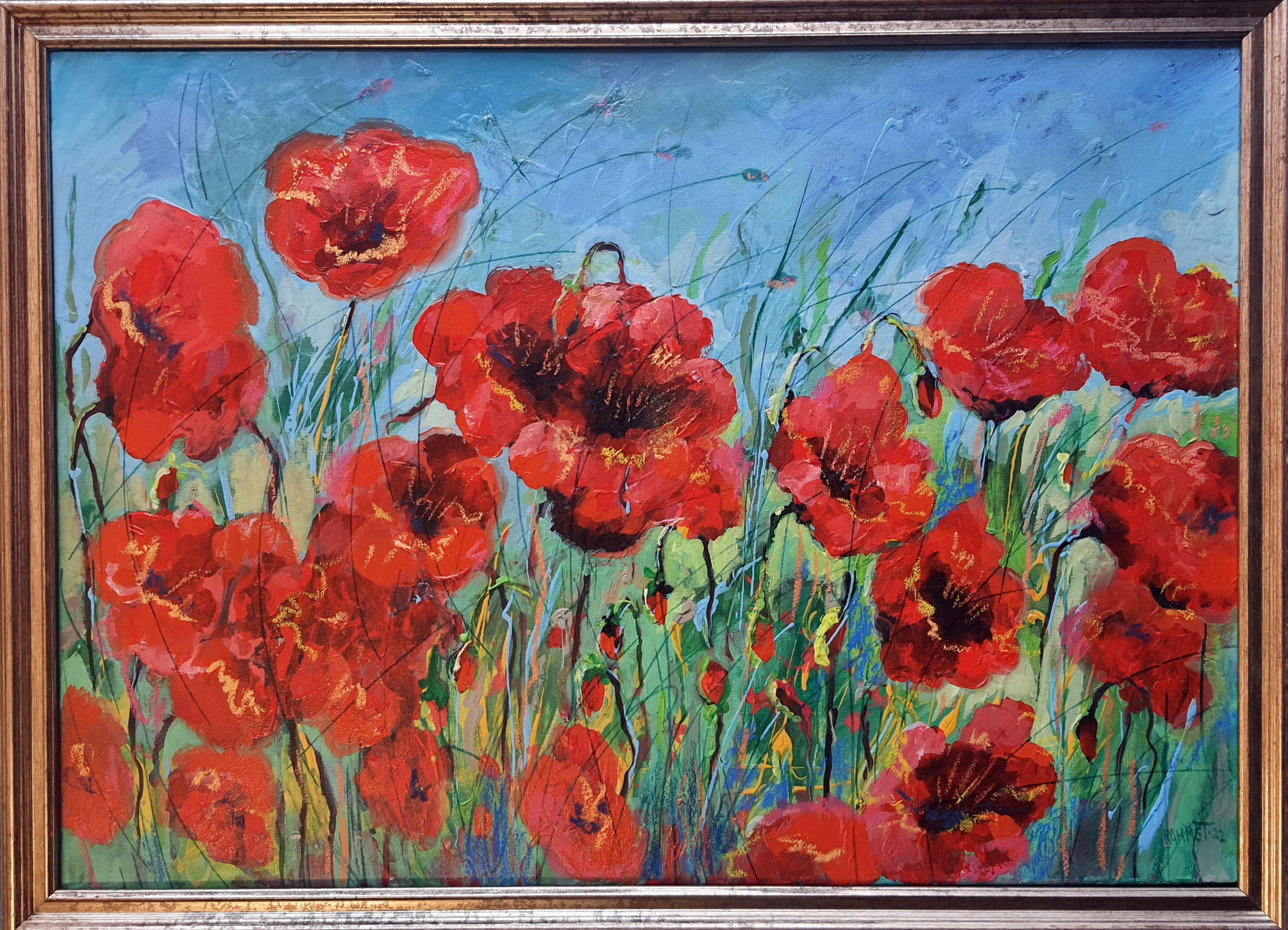 RAKHMET REDZHEPOV (RAMZI) Interior Painting – Mohnblumen Rot