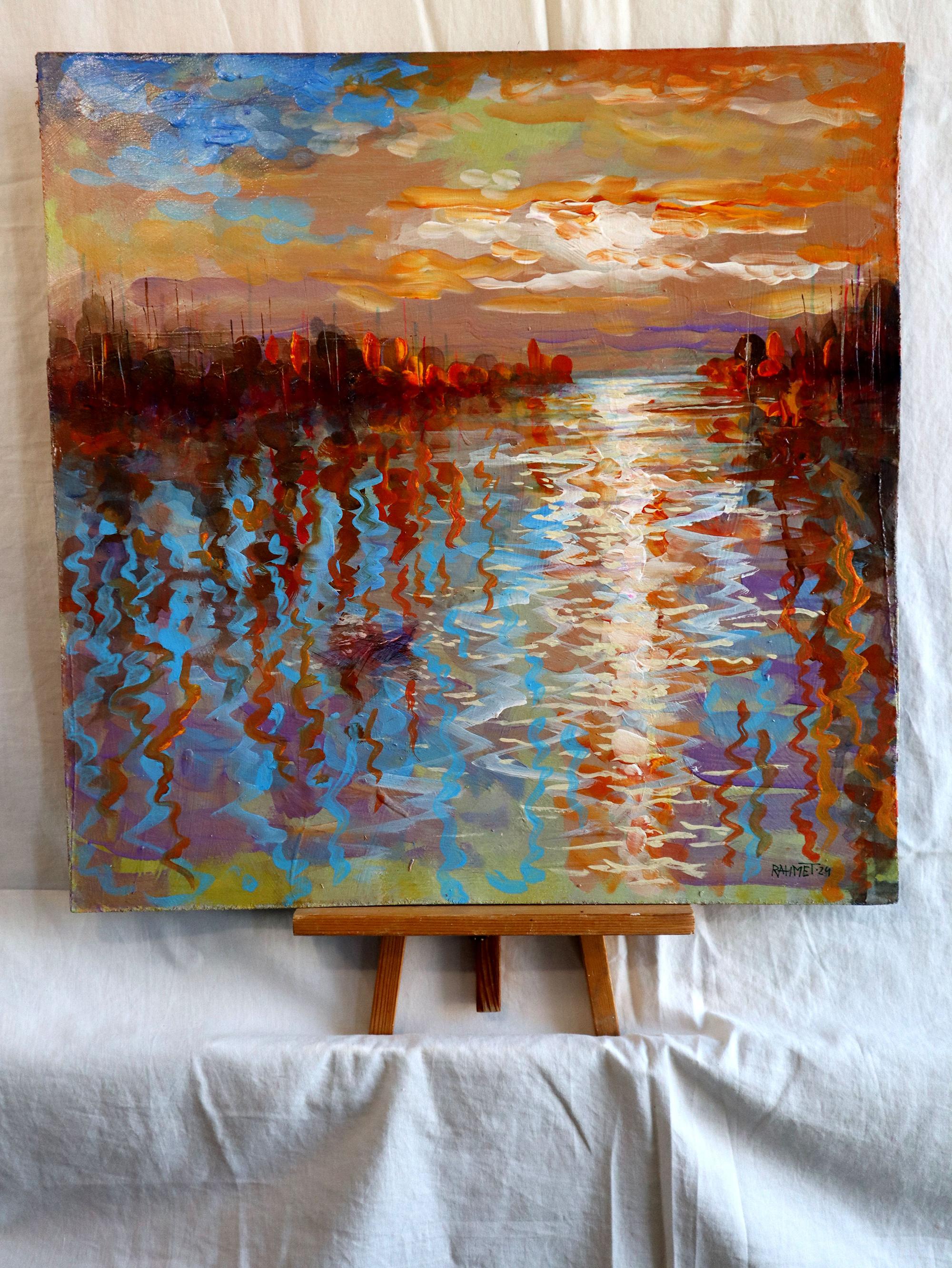 Puerto en el pueblo - Painting de RAKHMET REDZHEPOV (RAMZI)