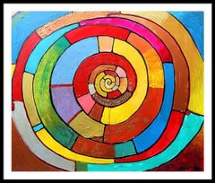 Pre-Fractal: Abstract Painting in Oil and Acrylic, 100x120 cm