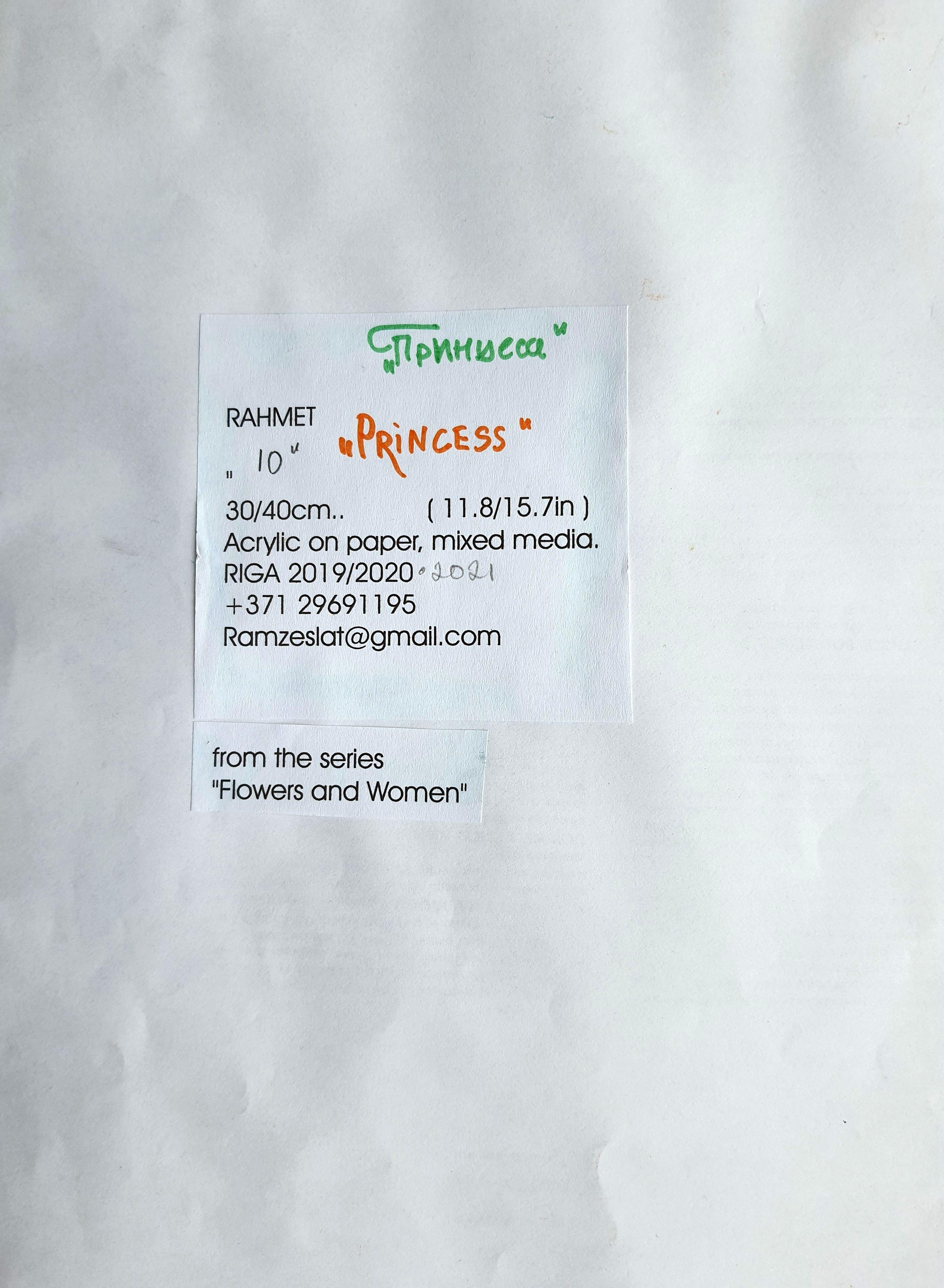 Prinzessin (Grau), Abstract Painting, von RAKHMET REDZHEPOV (RAMZI)