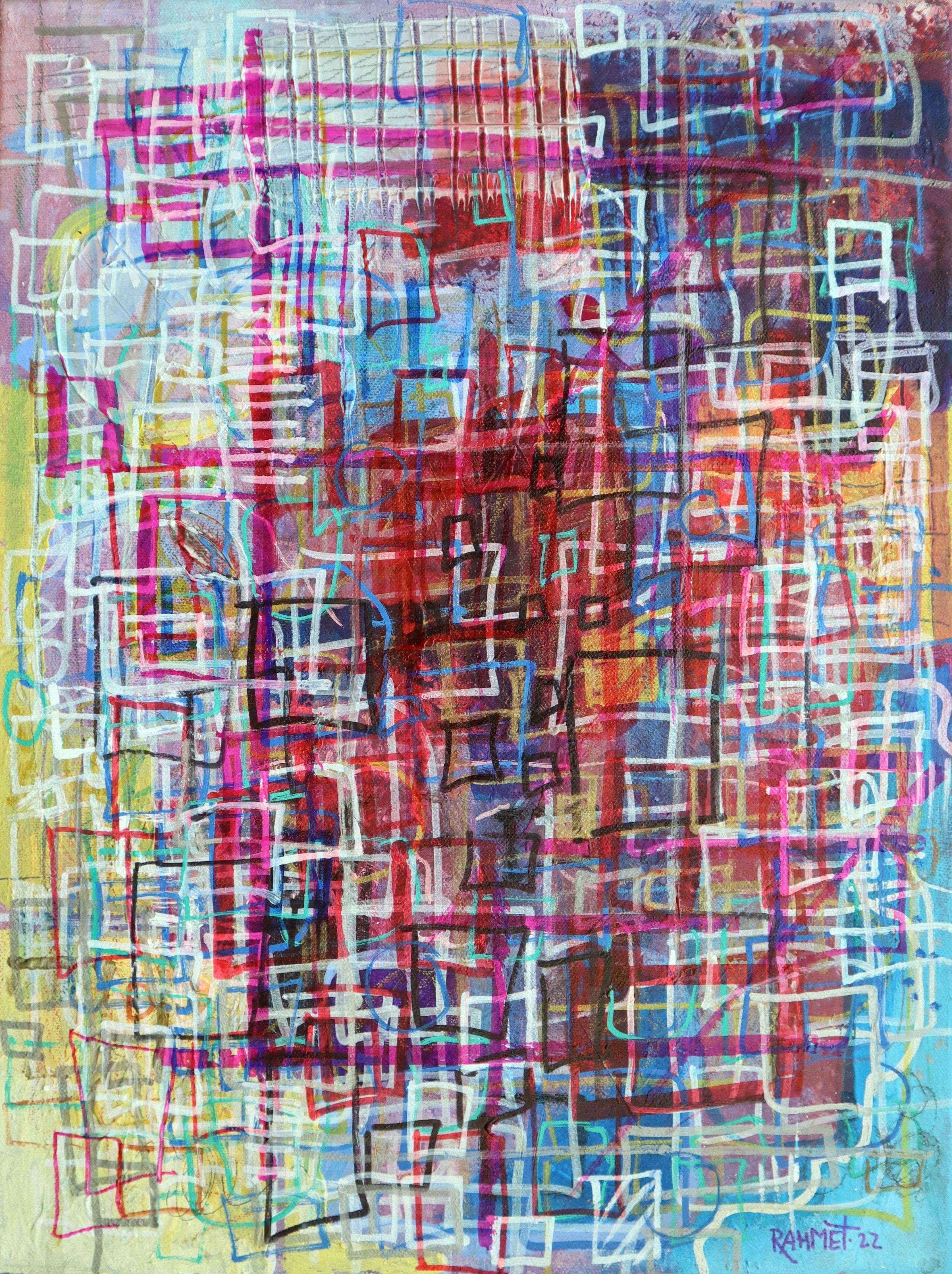 Cuadrilátero Singularidad. pintura original en venta 6