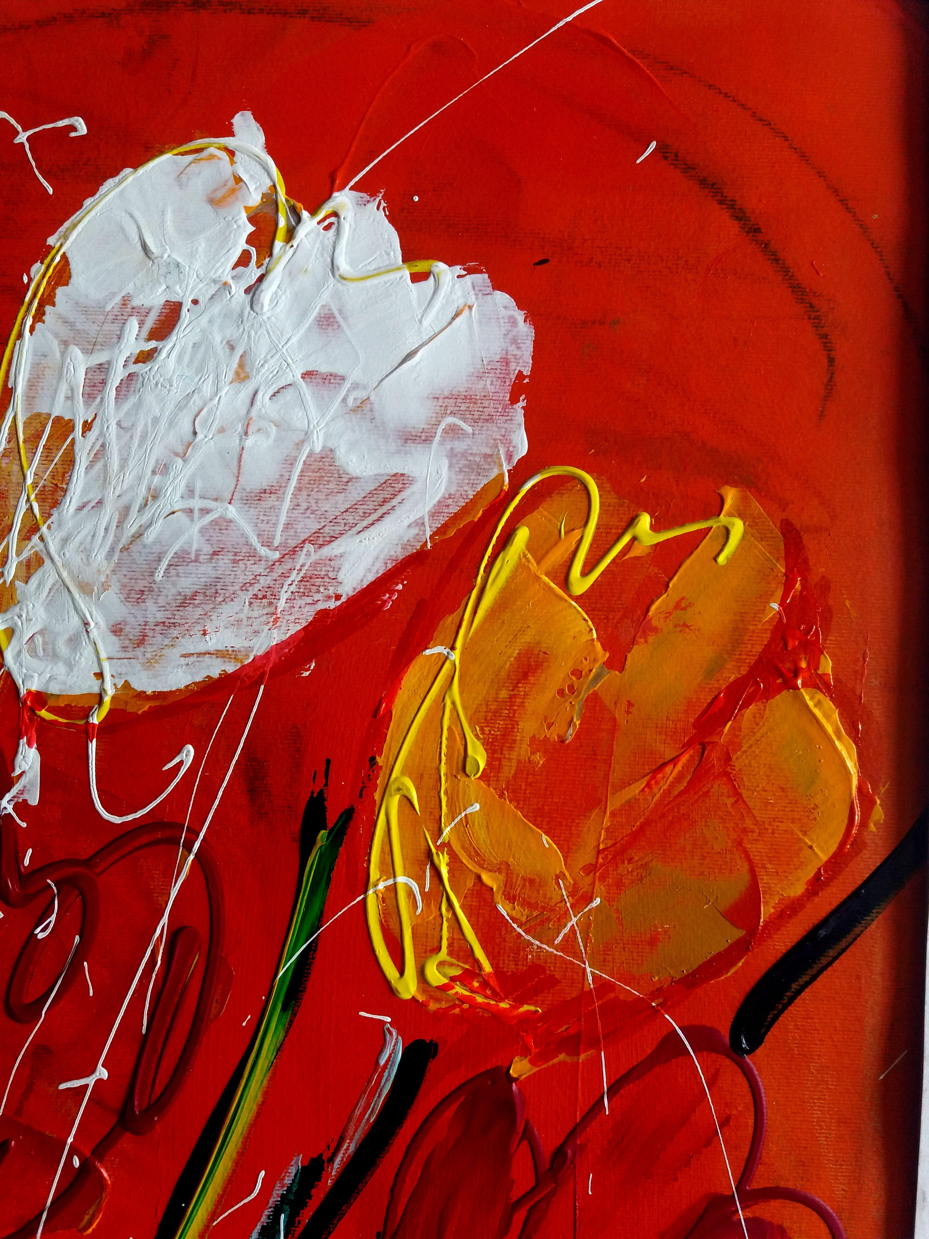 Rojo sobre rojo - Painting de RAKHMET REDZHEPOV (RAMZI)