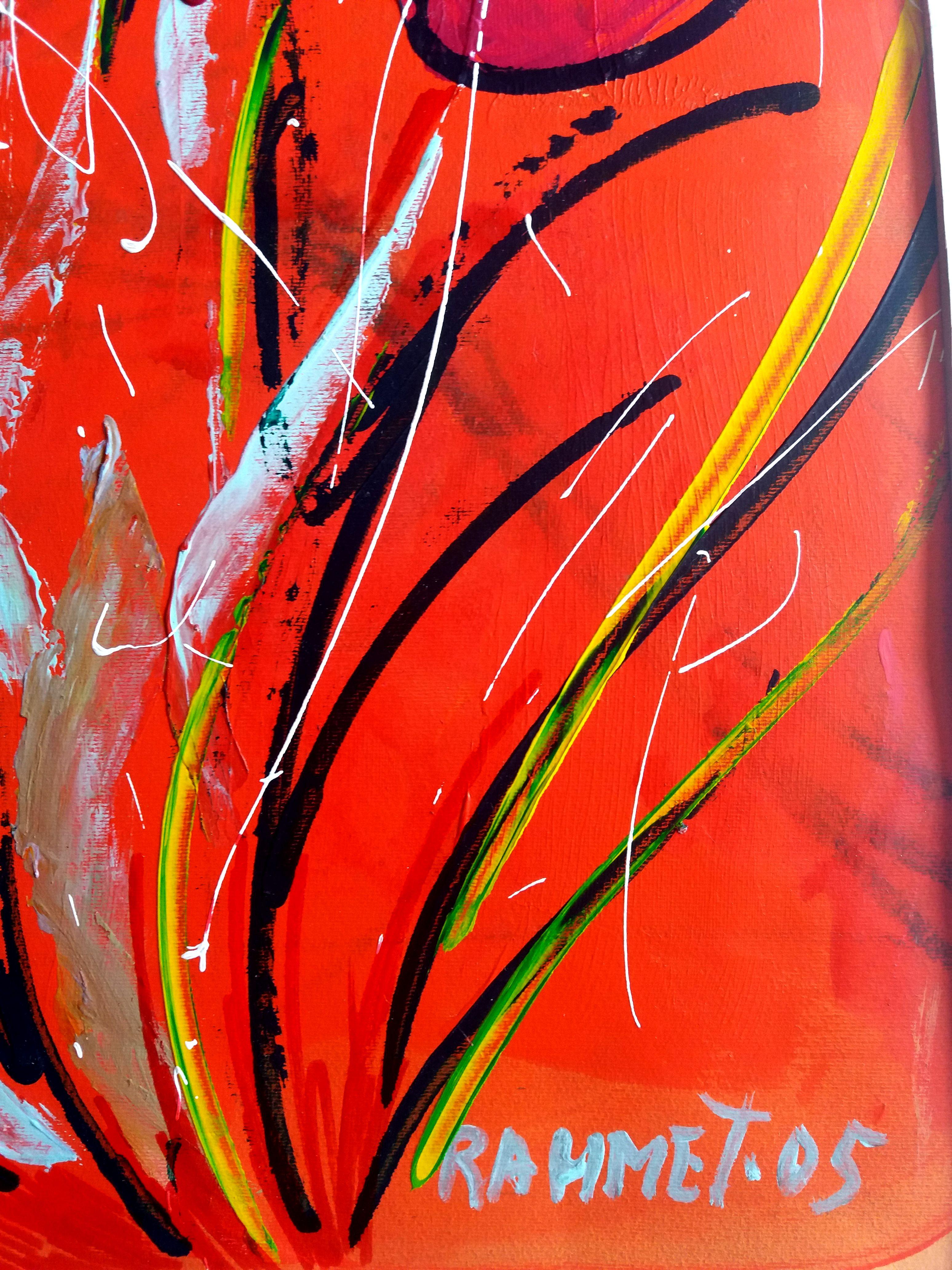 Rojo sobre rojo - Painting Expresionista de RAKHMET REDZHEPOV (RAMZI)