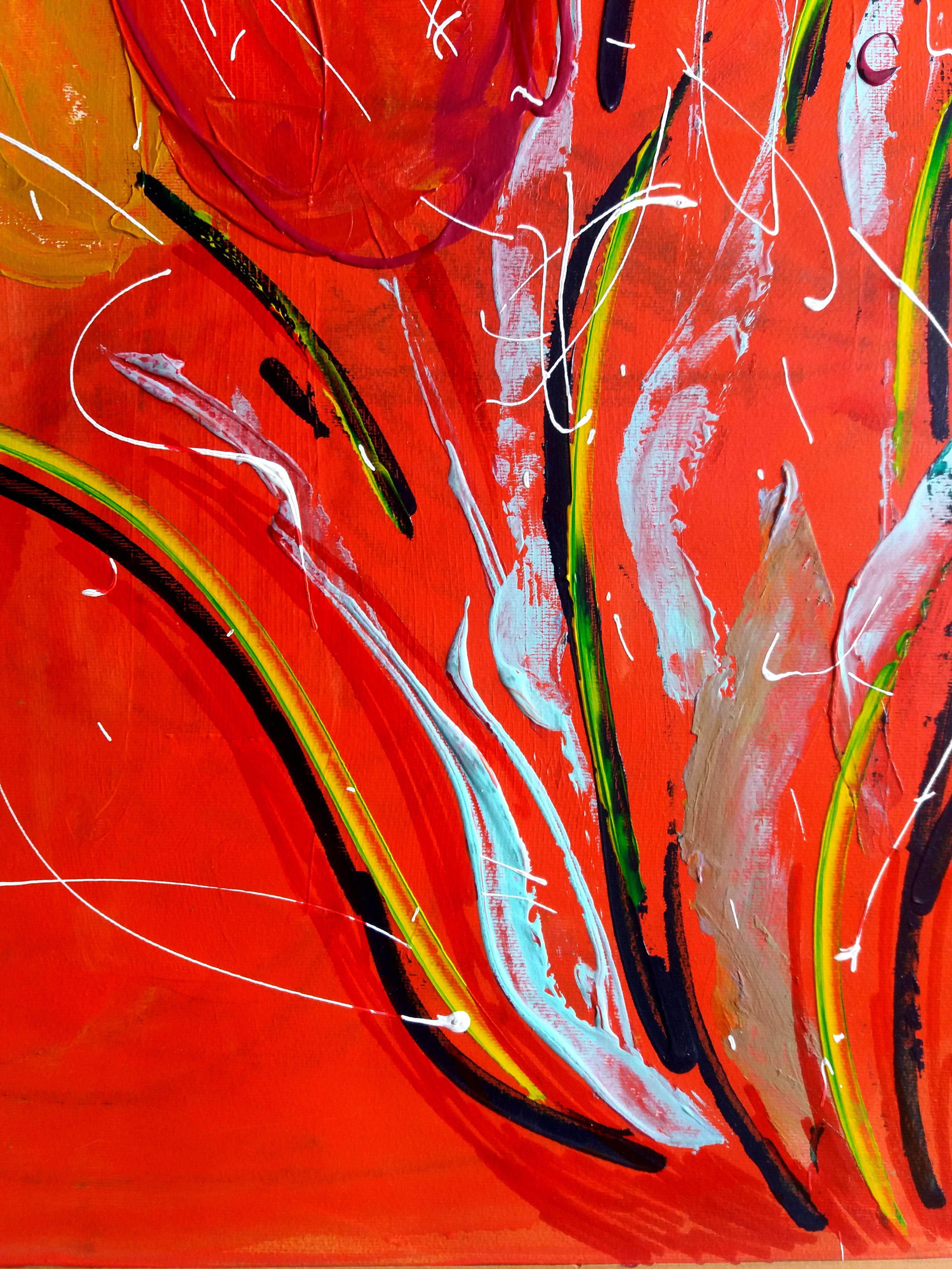 Al crear esta pieza, me inspiré en una oleada de emociones y traté de canalizar la vivacidad de las pasiones de la vida. Utilizando acrílicos, pasteles al óleo y lápices de colores, mezclé expresionismo, impresionismo y arte pop para evocar un