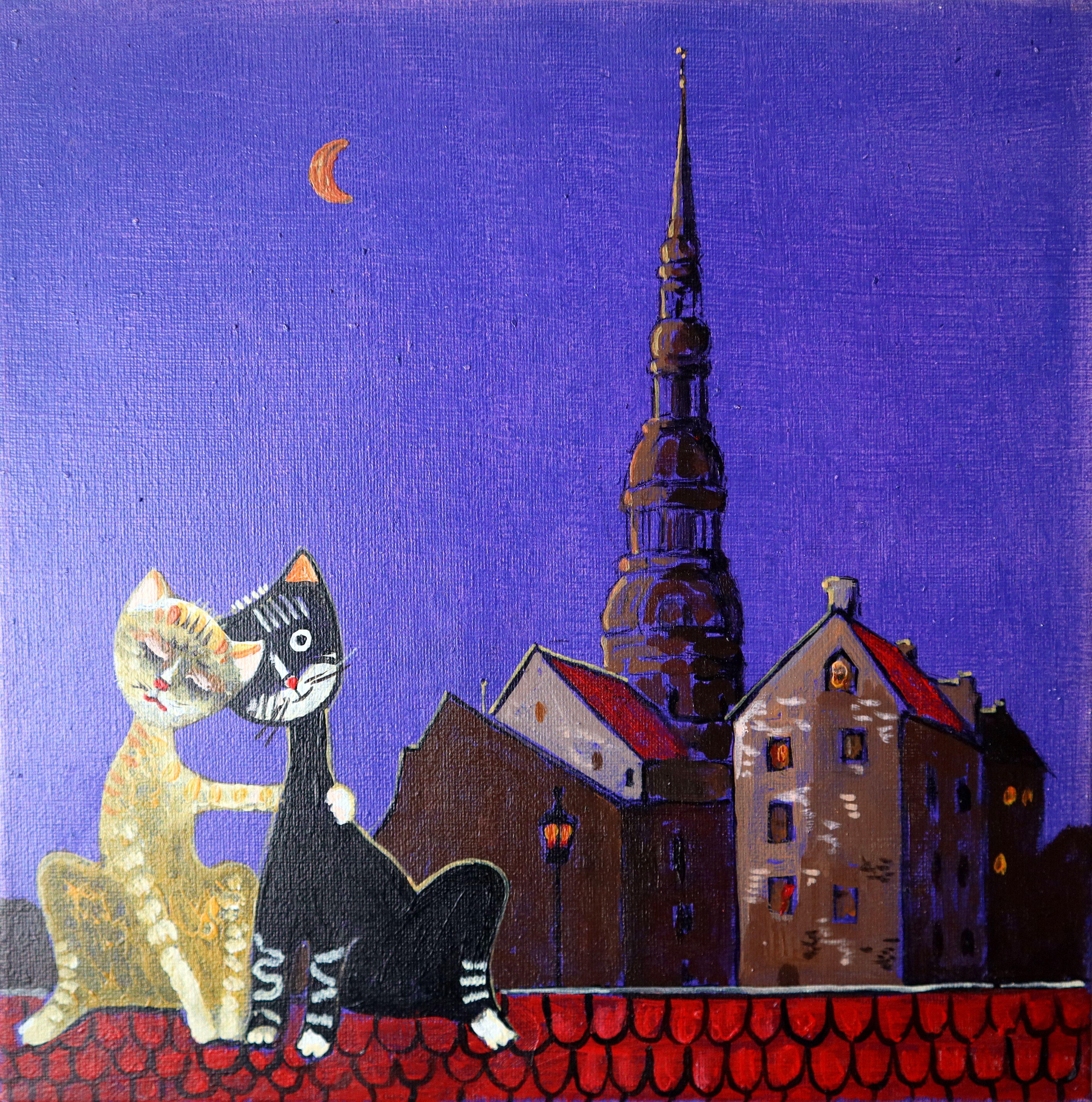 RAKHMET REDZHEPOV (RAMZI) Animal Painting – Rigaer Katzen