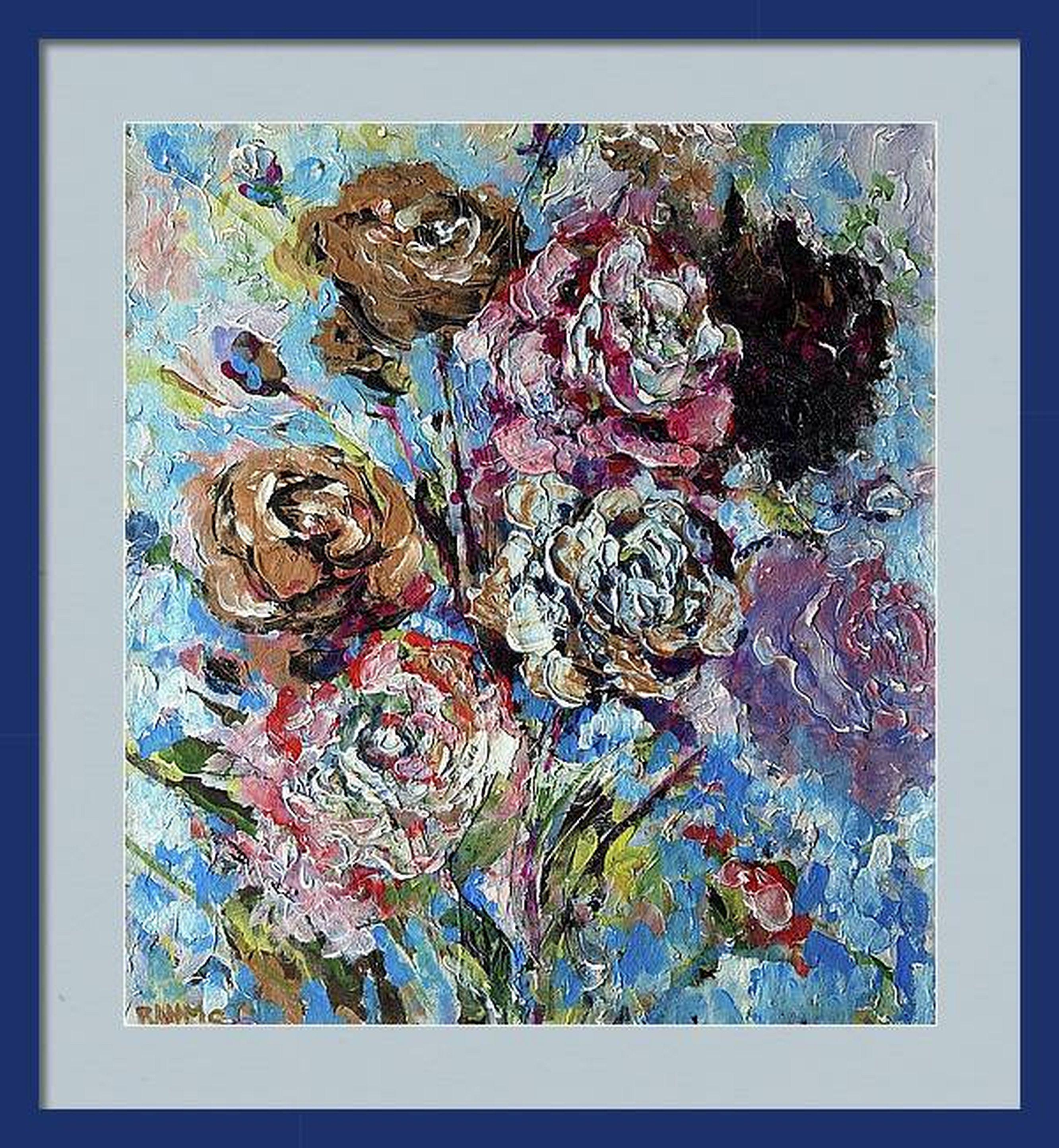 Rose - Still-Life Painting Grigio di RAKHMET REDZHEPOV (RAMZI)