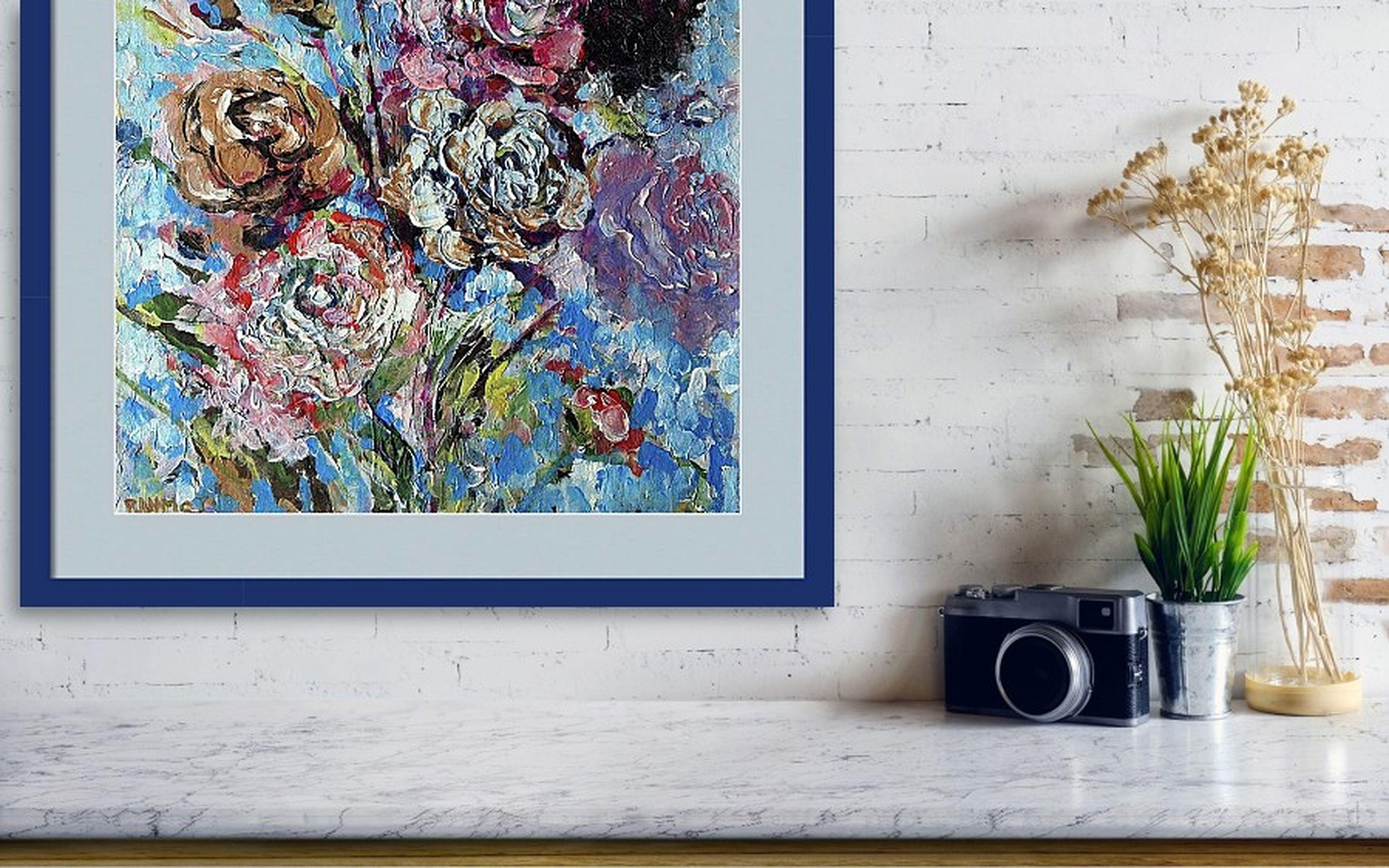 In questa dinamica esplosione di colori ed emozioni, ho usato acrilici e oli per catturare l'essenza cruda e viscerale della bellezza della natura. Ogni tratto fonde l'espressionismo con l'impressionismo, dando vita alla tela e invitando gli
