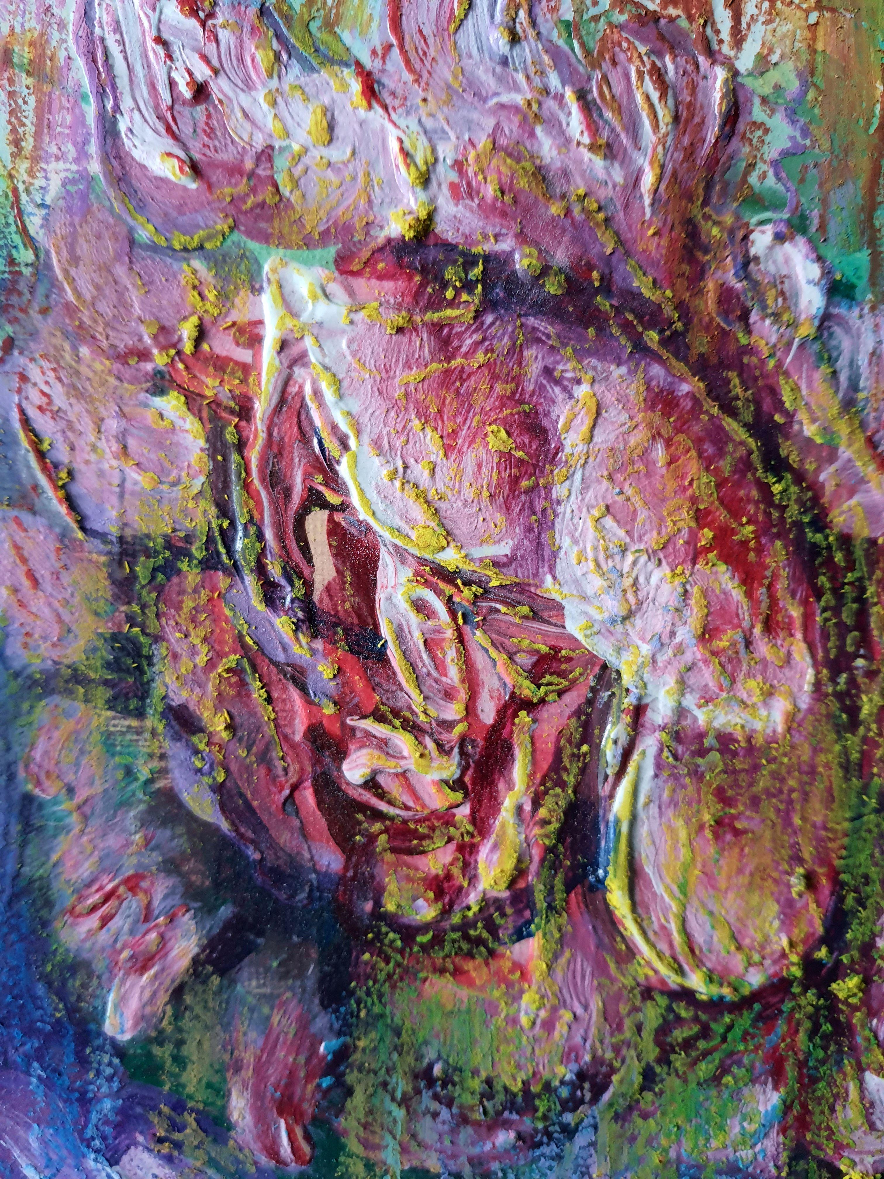 Königliche Rosen (Impressionismus), Painting, von RAKHMET REDZHEPOV (RAMZI)