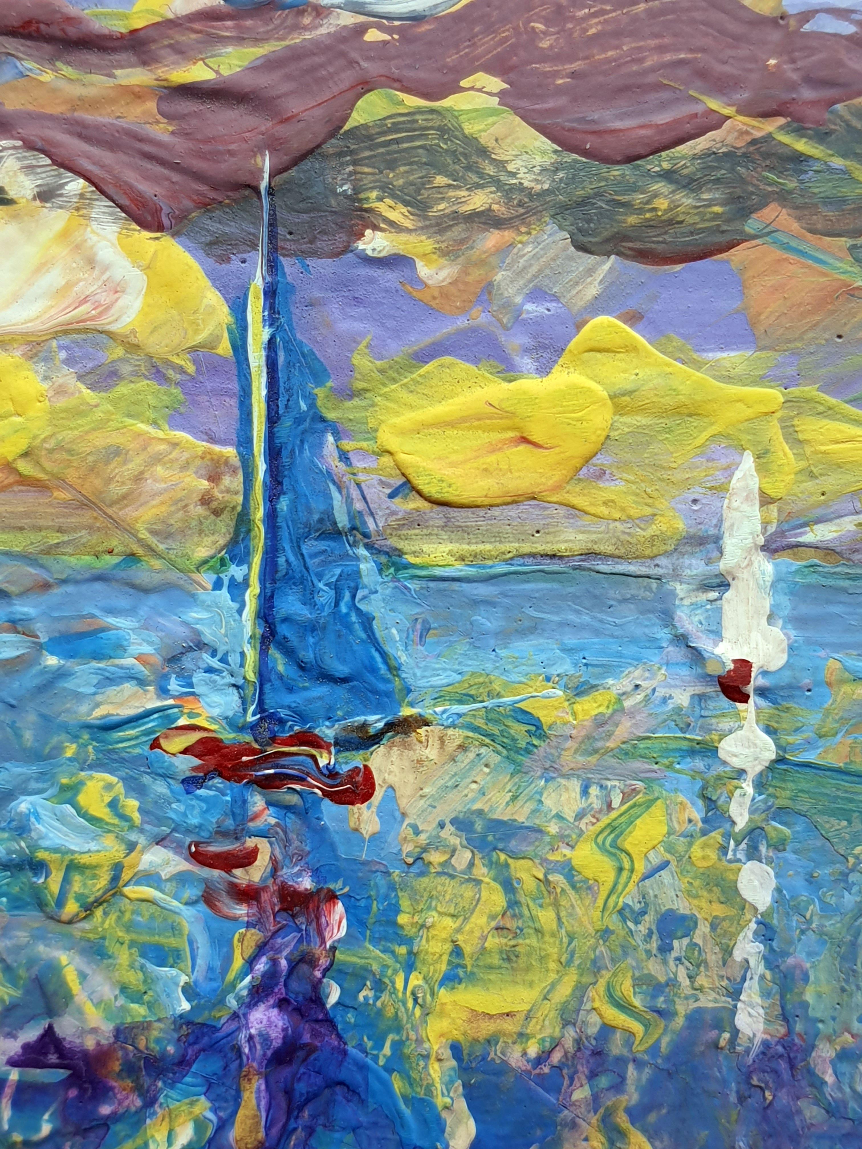 Sea and Mountains - Painting de RAKHMET REDZHEPOV (RAMZI)