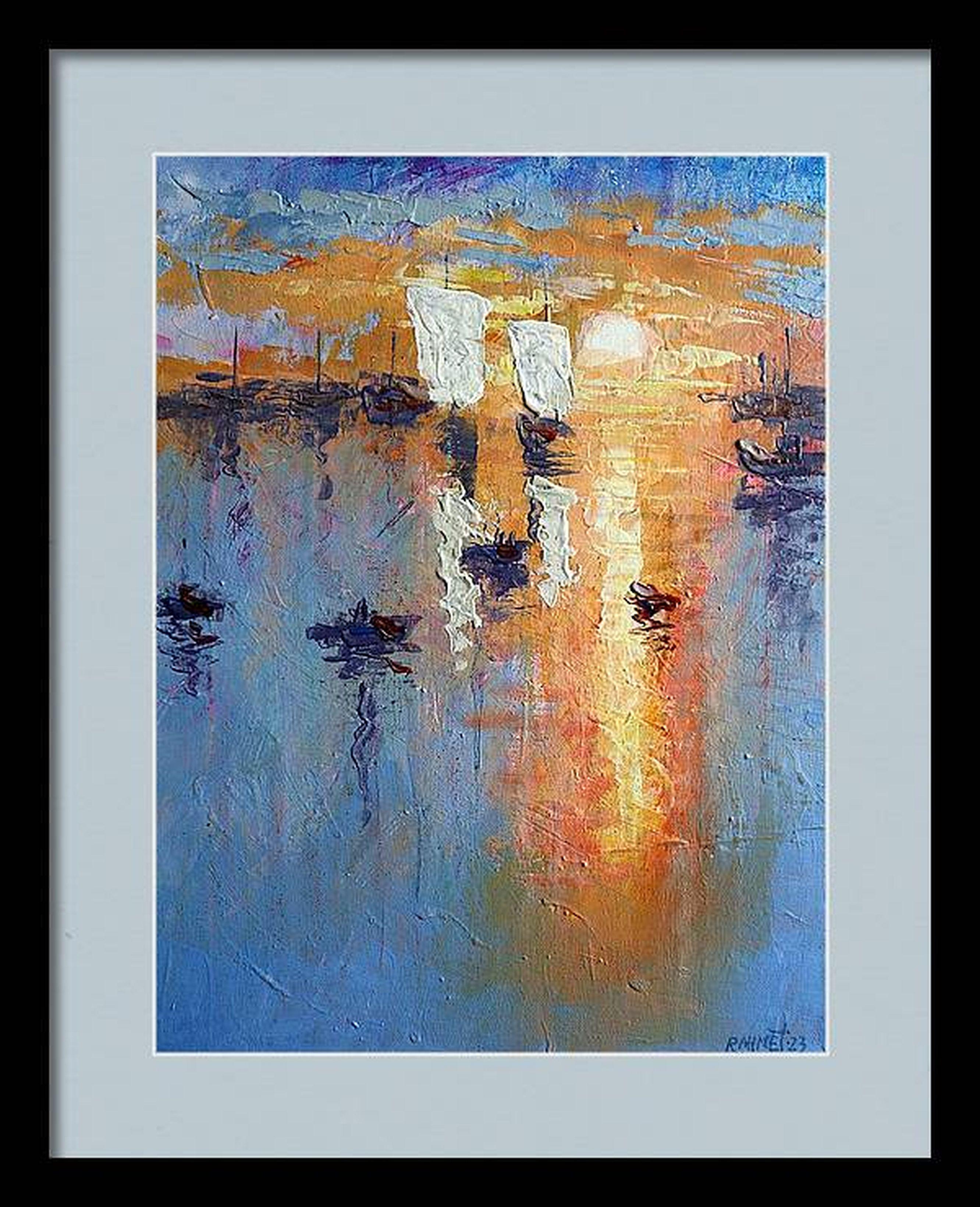 Meereshafen (Impressionismus), Painting, von RAKHMET REDZHEPOV (RAMZI)